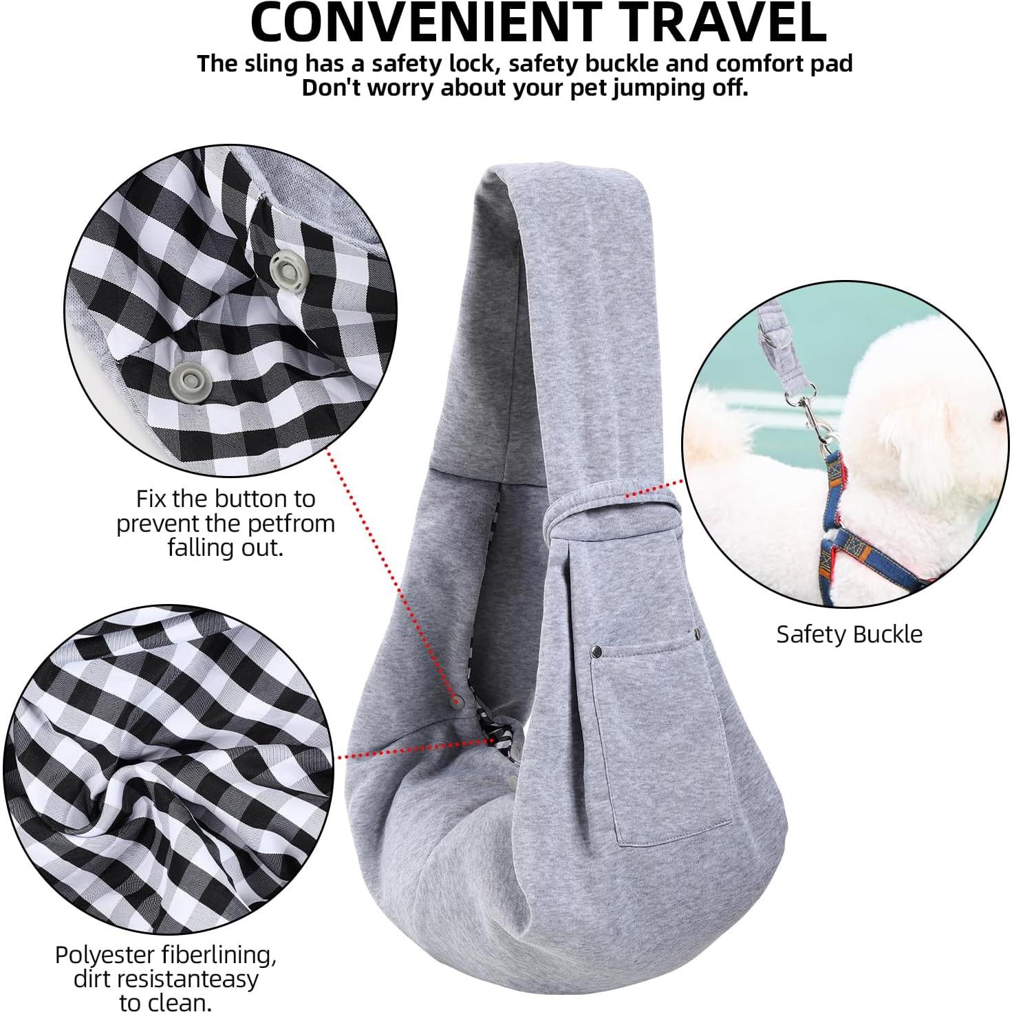 Bolso Reversible para Perros ARZQUT Gris 53x30cm