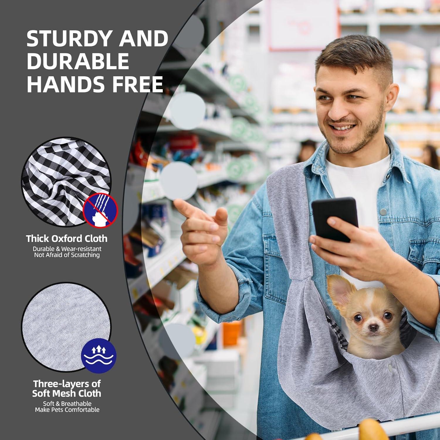 Bolso Reversible para Perros ARZQUT Gris 53x30cm