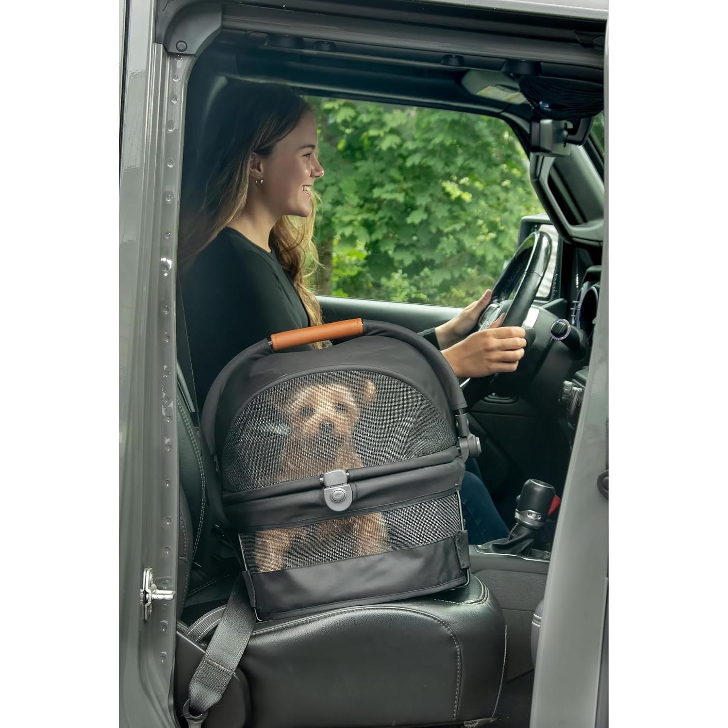 Transportín y Asiento de Coche Pet Gear VIEW 360 38 cm Onyx