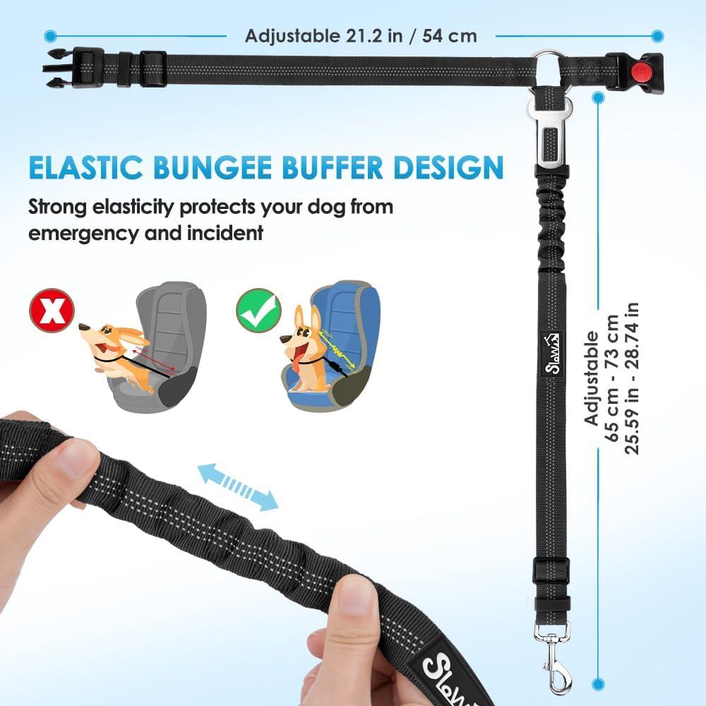 Cinturón de Seguridad para Perros SlowTon Ajustable 2 Pzas
