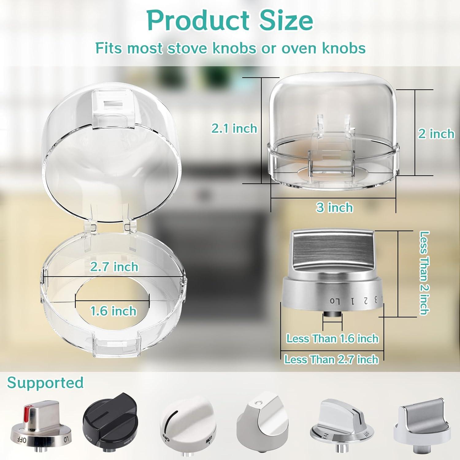 Cubiertas de Perillas de Estufa AOSITE - Seguridad Infantil 5 Pzas