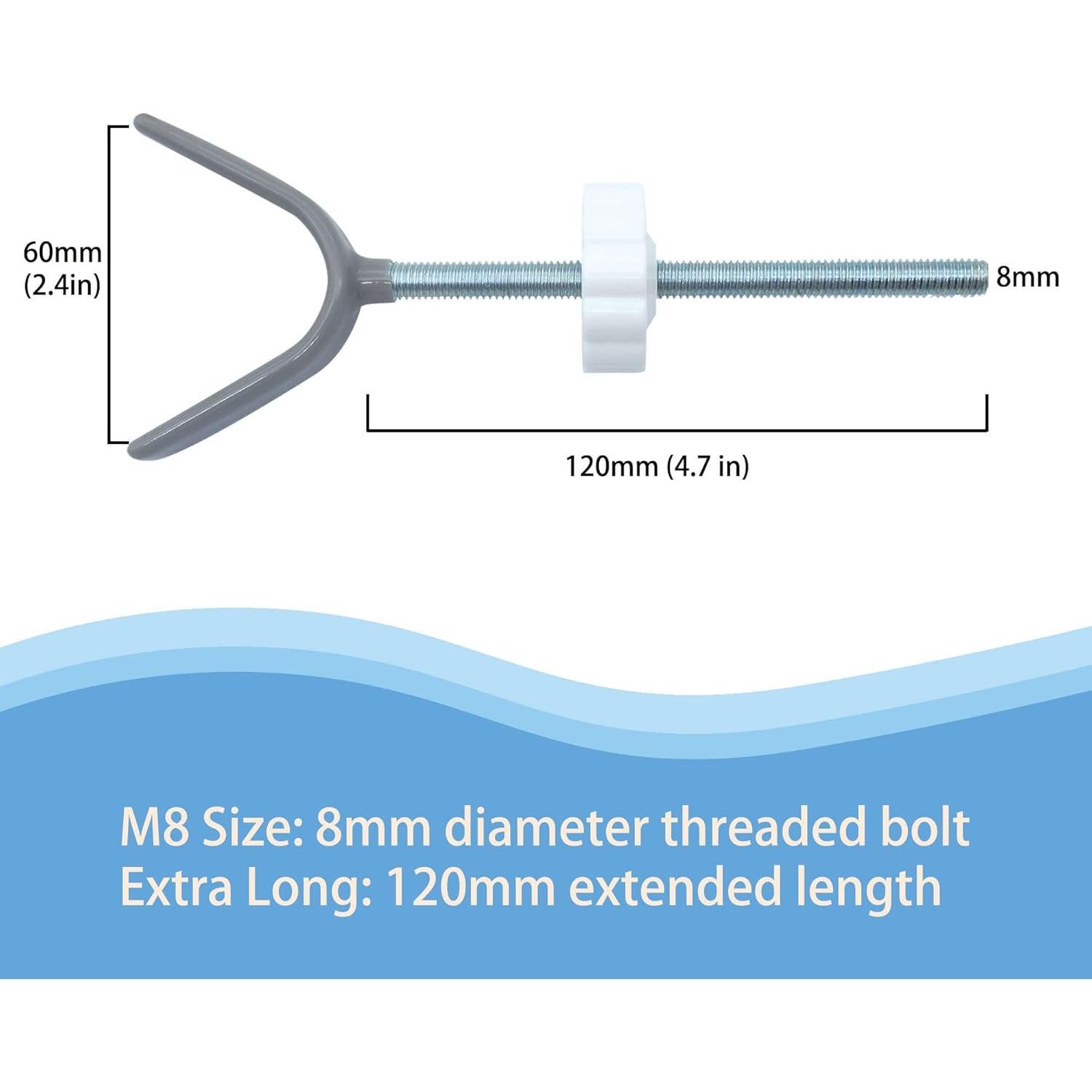 Adaptador Barandilla Puerta Bebé Vmaisi Y-Gris 2 Piezas