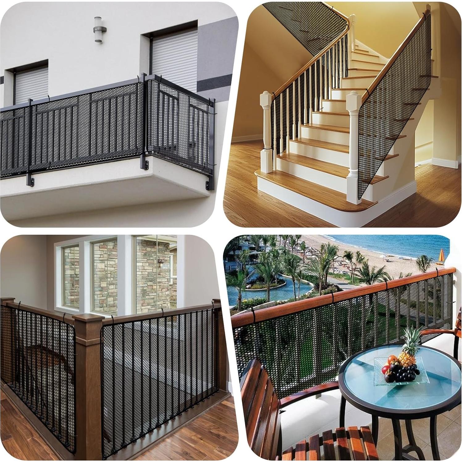 Red de Seguridad para Barandilla Cupount 457x102 cm Negra