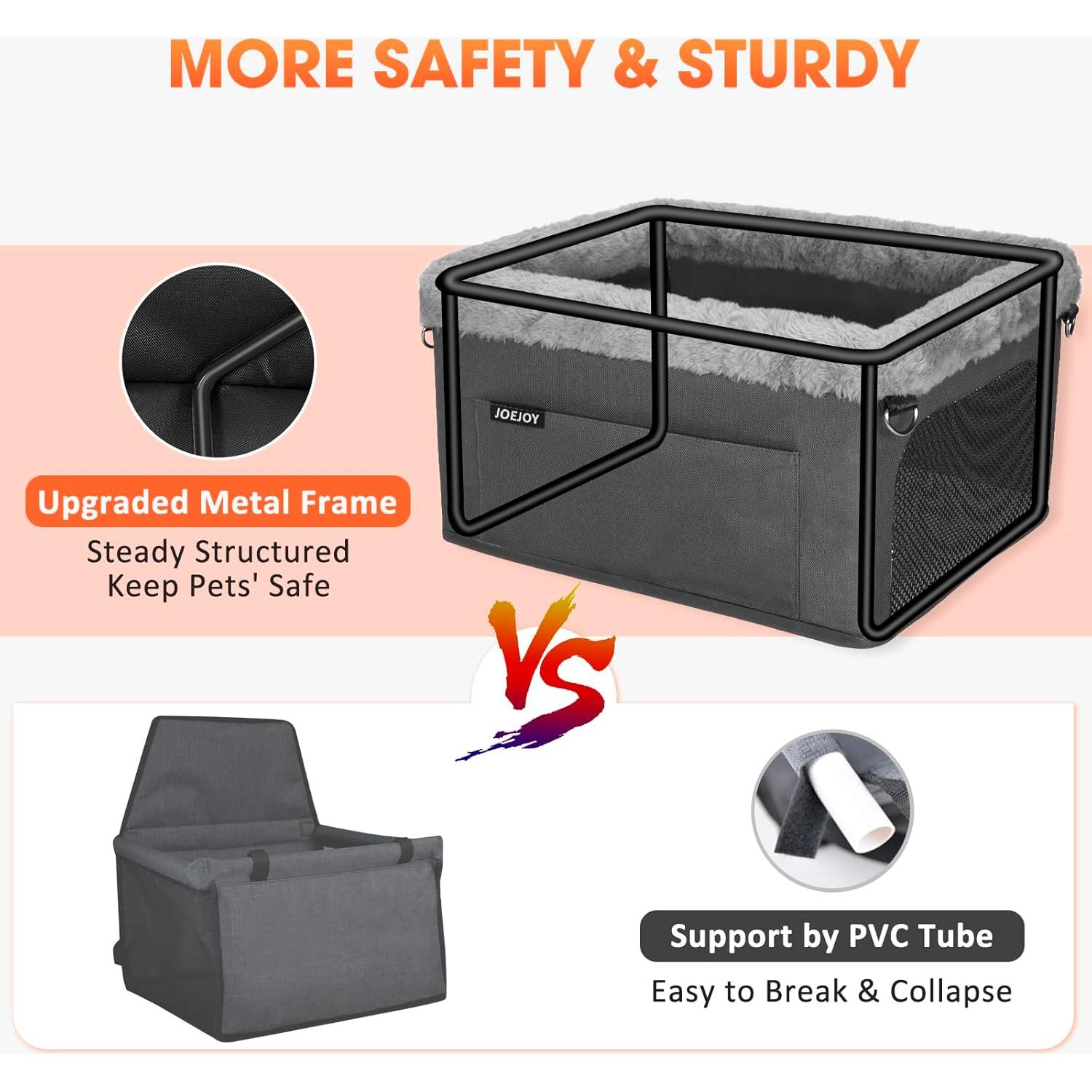 Asiento Elevador para Perros JOEJOY Negro hasta 9 kg