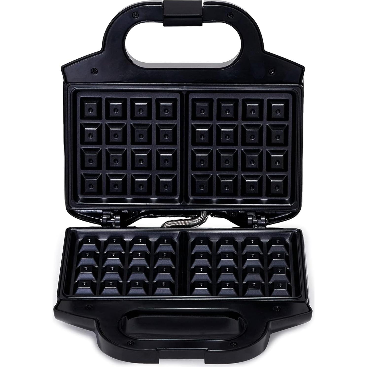 Máquina de Waffles Amazon Basics 2 Rebanadas 700W Negra