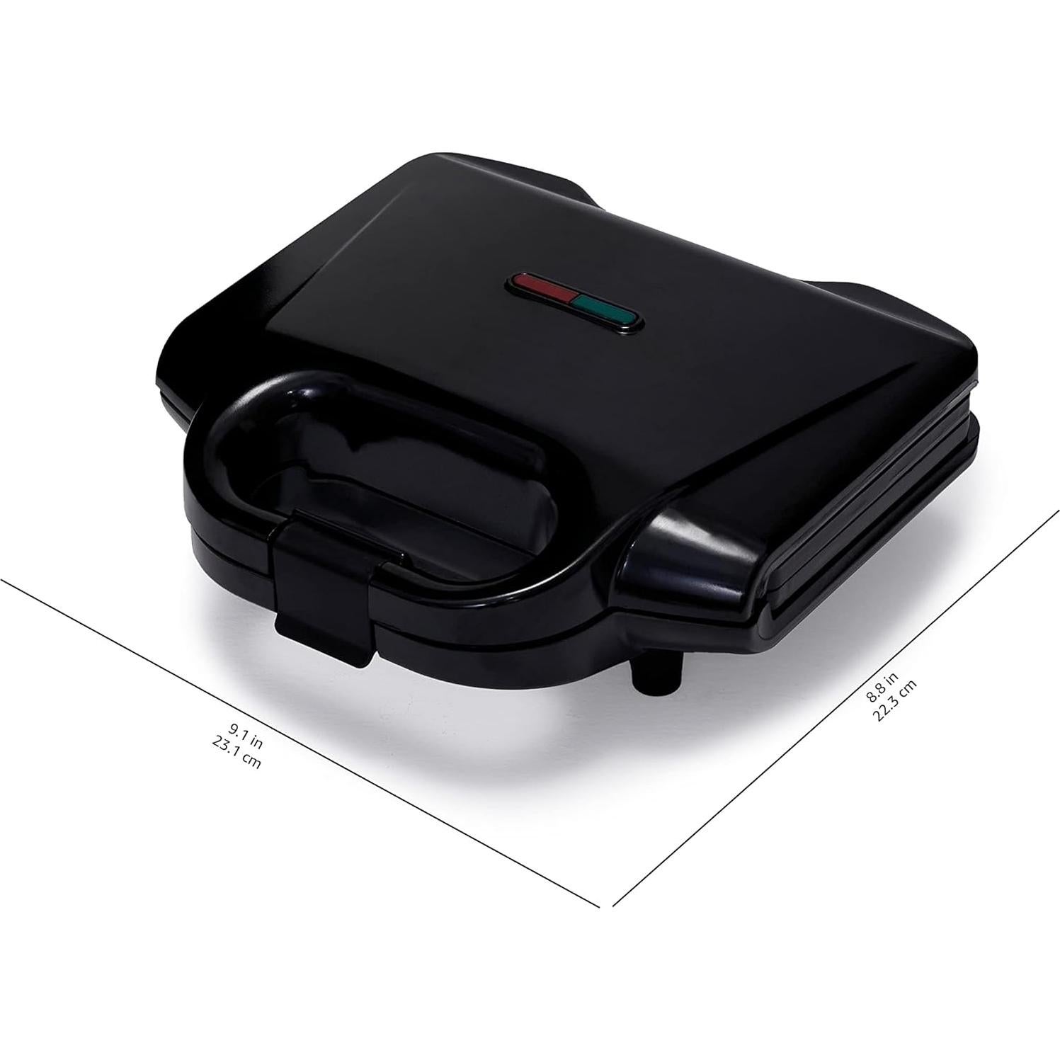 Máquina de Waffles Amazon Basics 2 Rebanadas 700W Negra