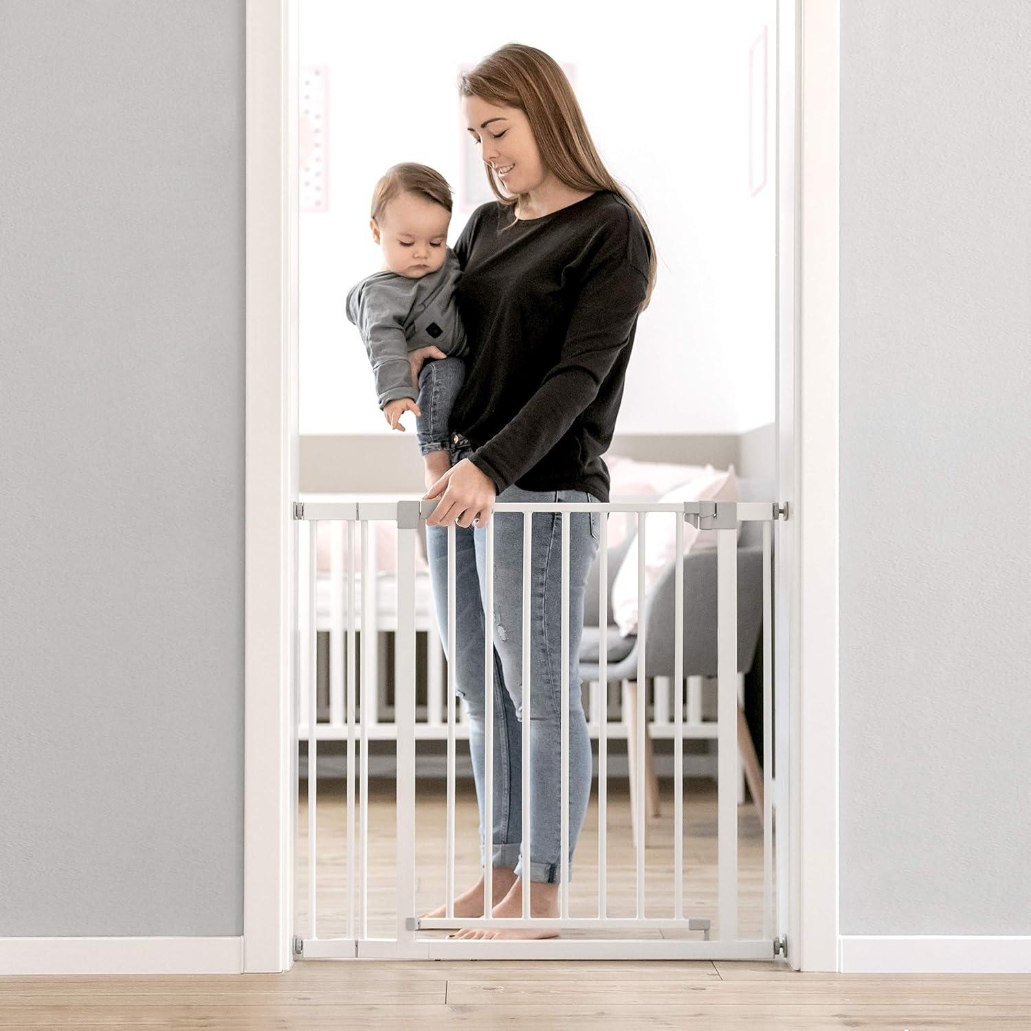 Puerta de Seguridad Hauck Open N Stop KD 96-101 cm Blanca