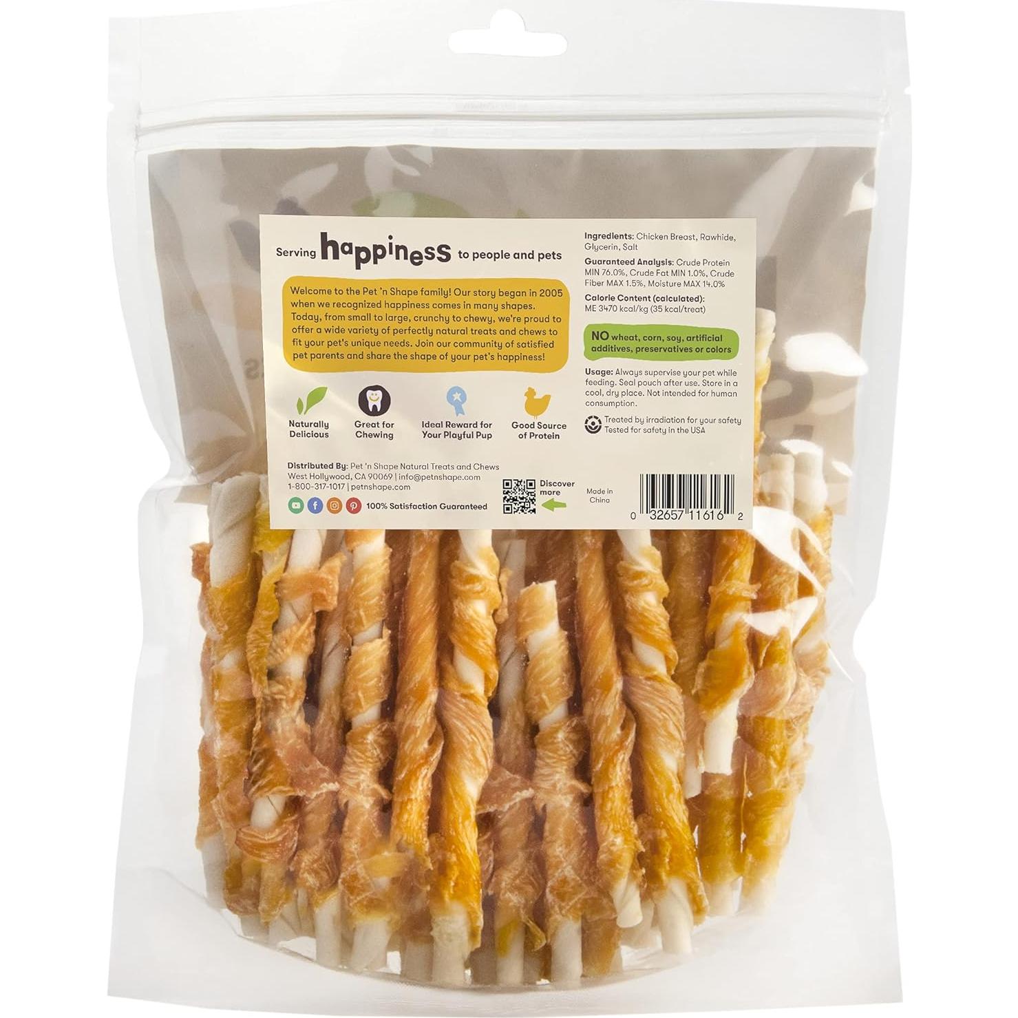 Giros de Pollo Envuelto en Piel Cruda Pet 'n Shape 0.45 kg