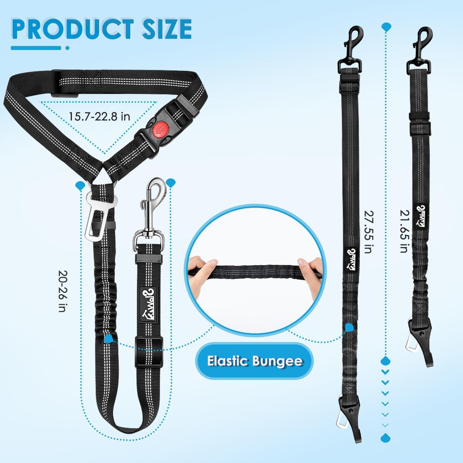 Correas de Seguridad para Perros Lukovee - Paquete de 2