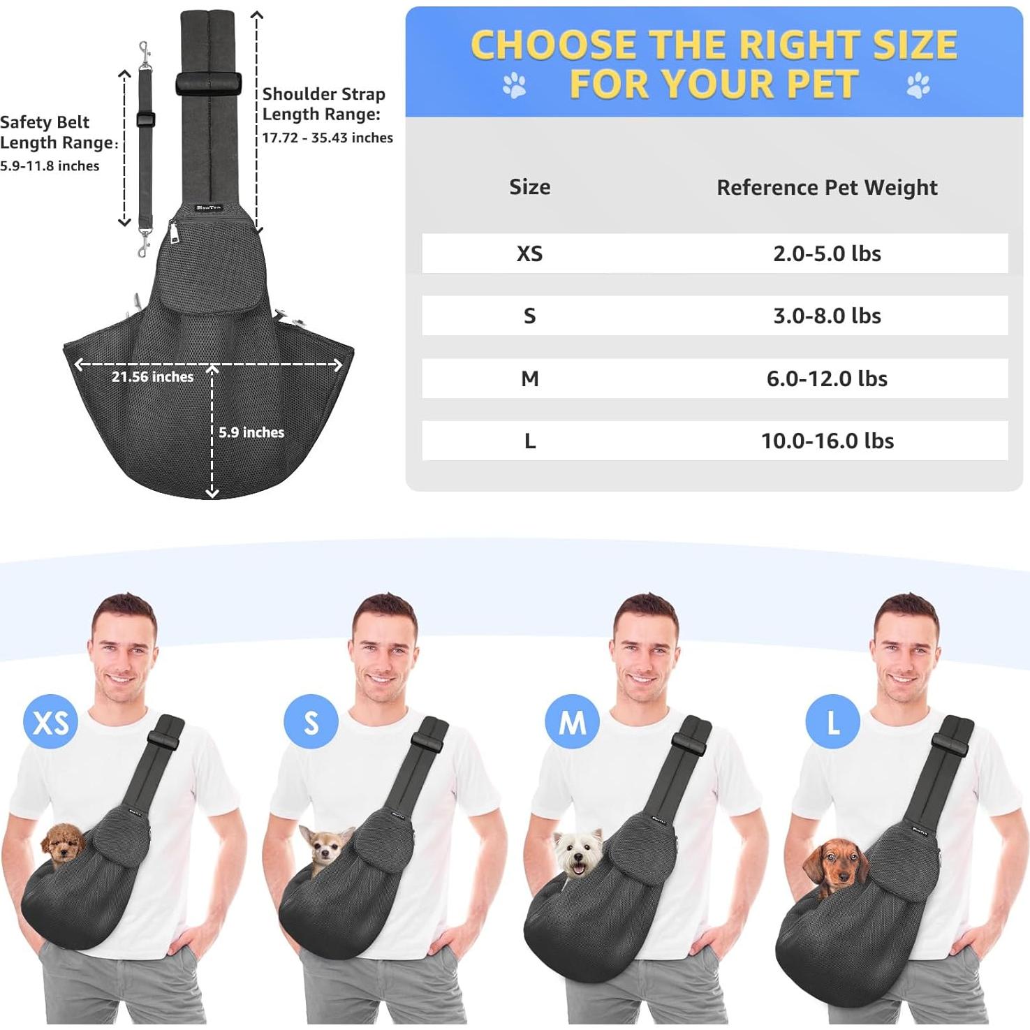 Transportín para Perros SlowTon - Bolso Acolchado Ajustable