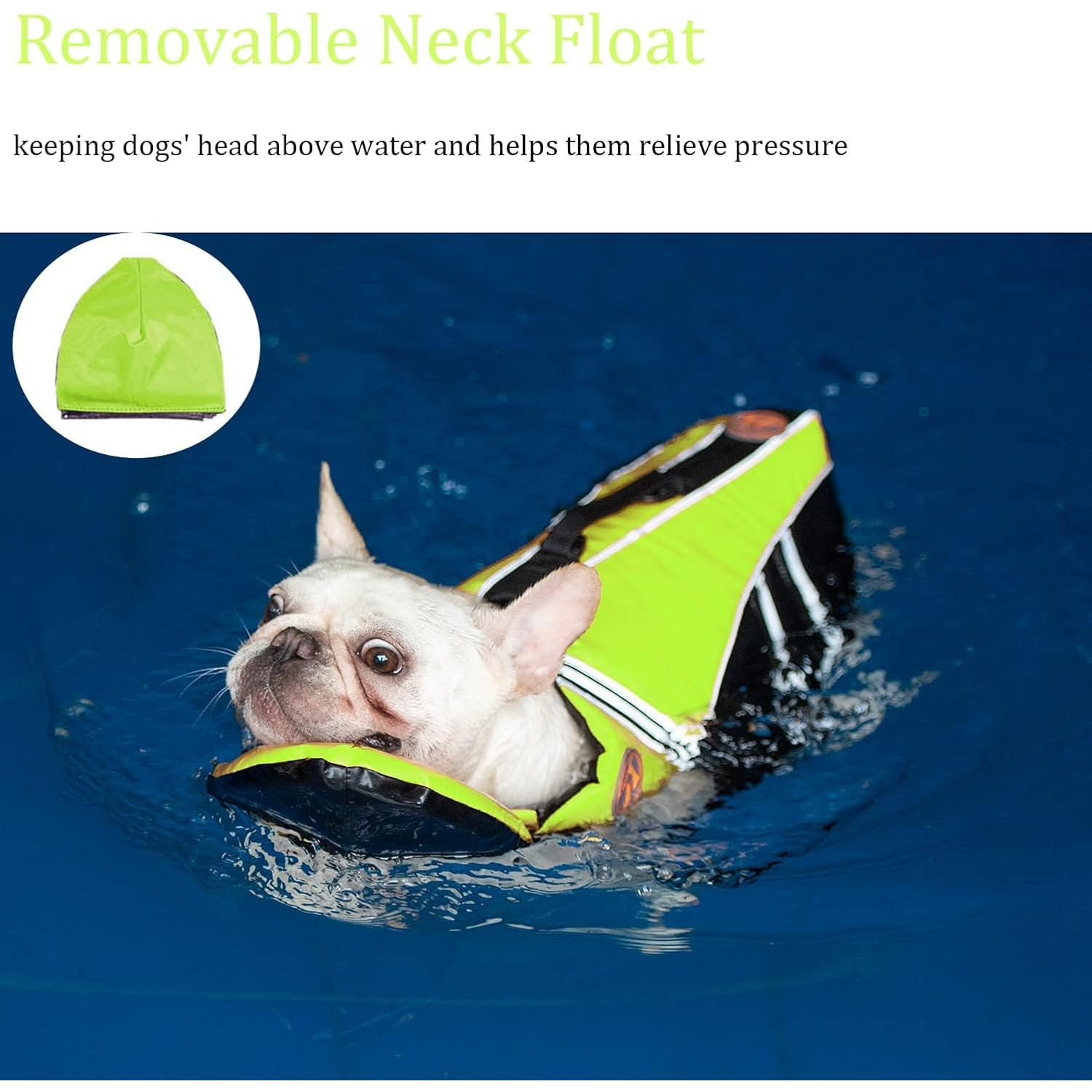 Chaleco Salvavidas para Perros Mklhgty Verde Fluorescente L