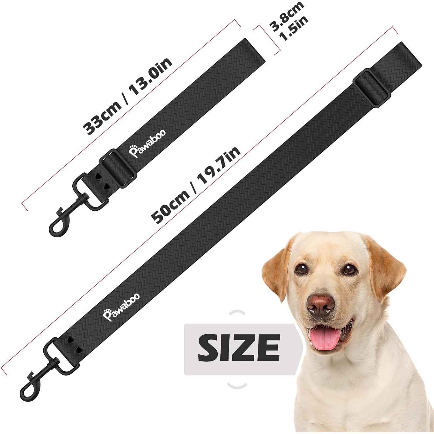 Cinturón de Seguridad para Perros Pawaboo 50,8 cm Negro 2 Pzas