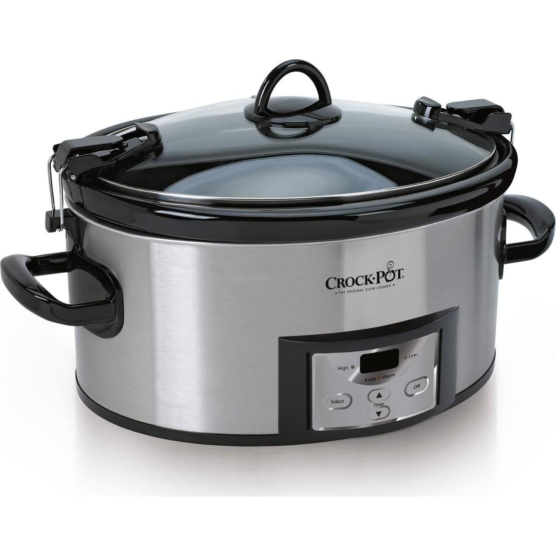 Crock-Pot Cocinero Lento 6 Cuartos Acero Inoxidable Programable