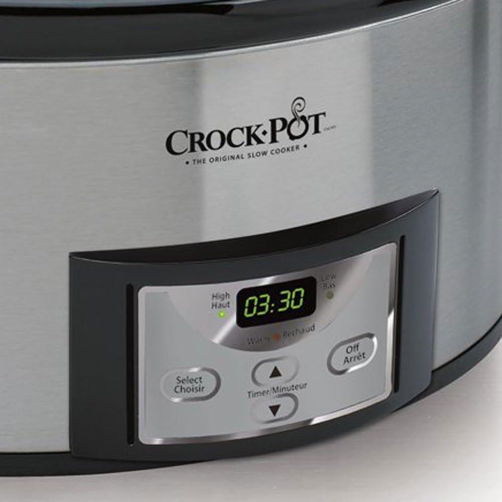 Crock-Pot Cocinero Lento 6 Cuartos Acero Inoxidable Programable