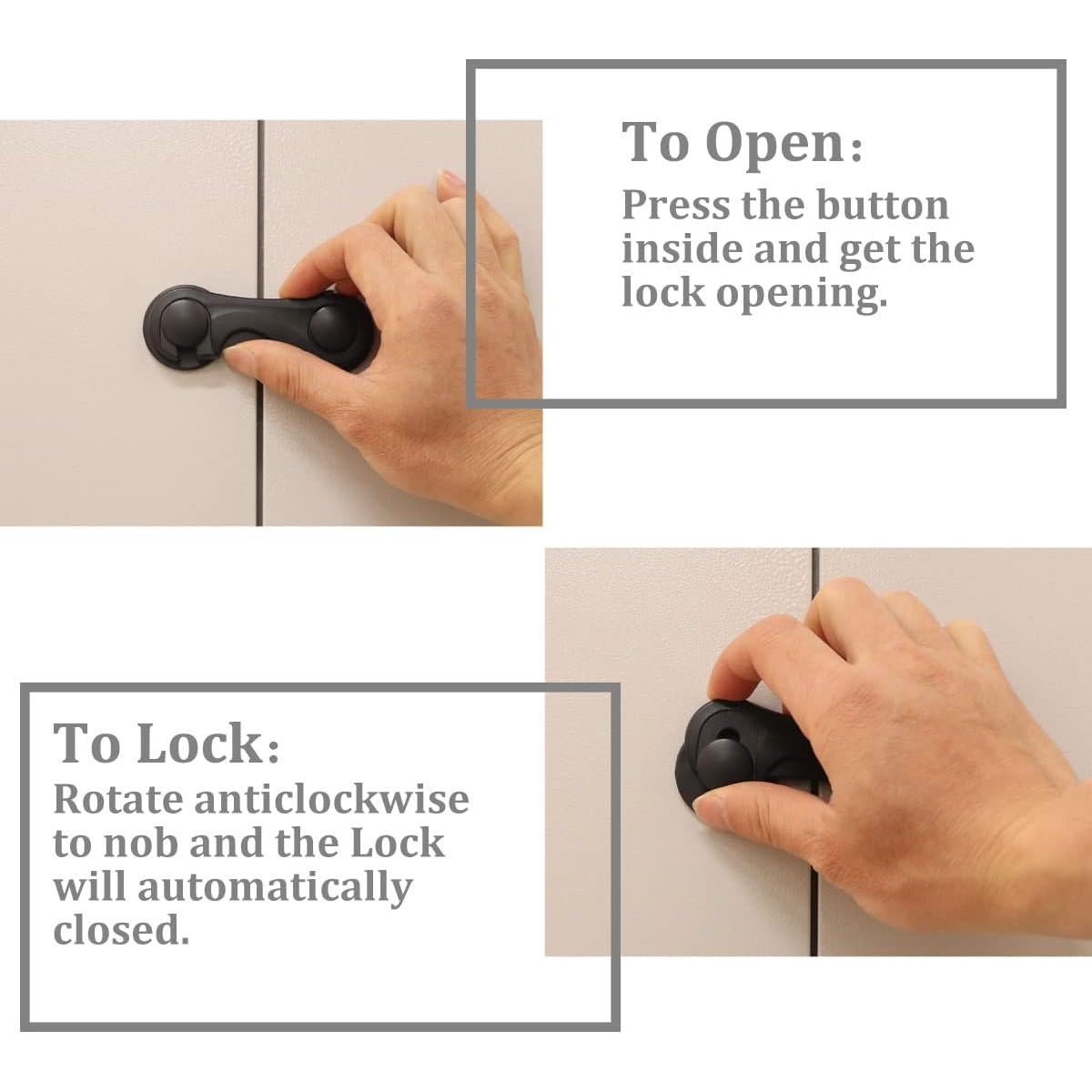 Cerraduras de Seguridad para Gabinetes KongNai 4 Piezas