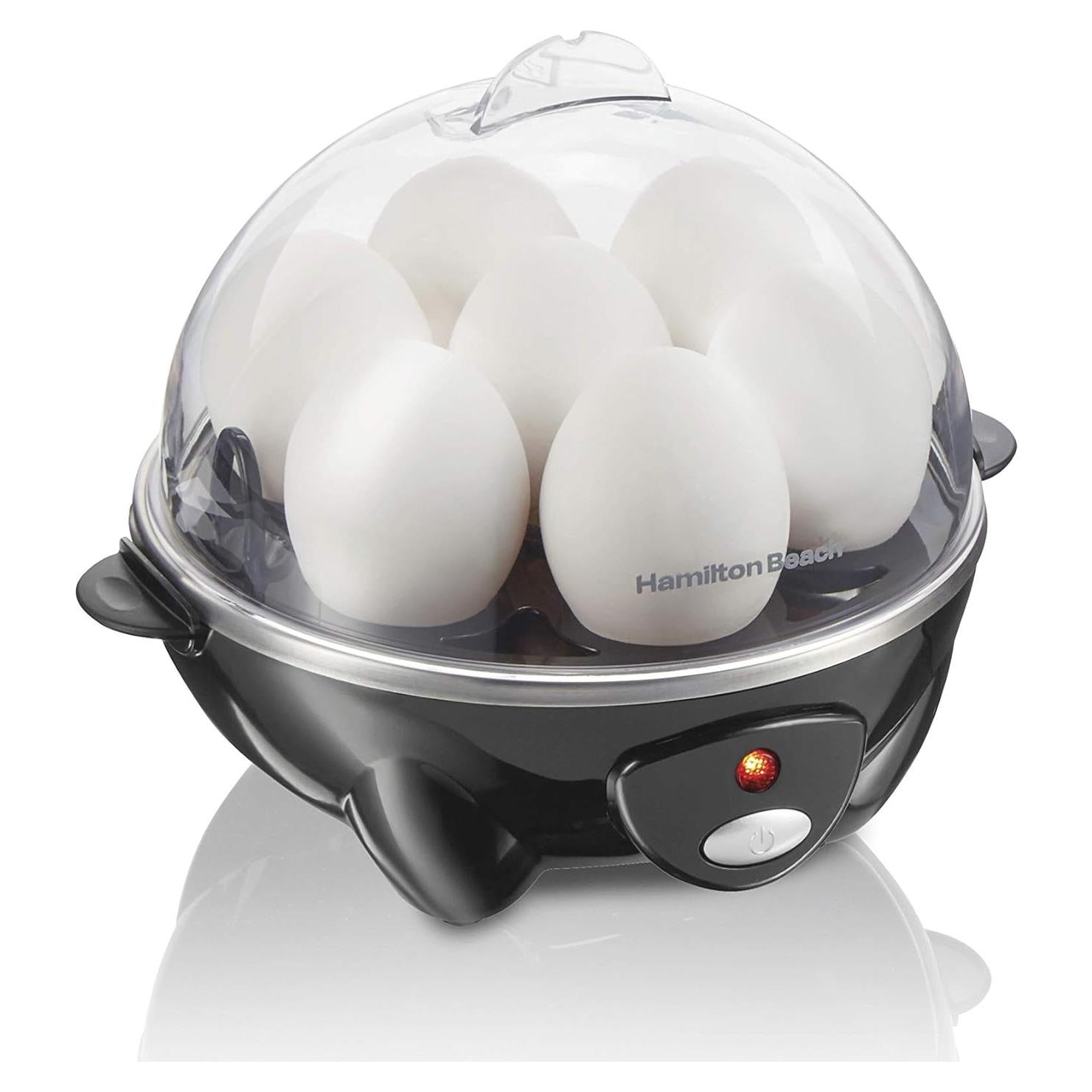 Cocinador de Huevos Hamilton Beach 3-en-1 Negro 7 Huevos