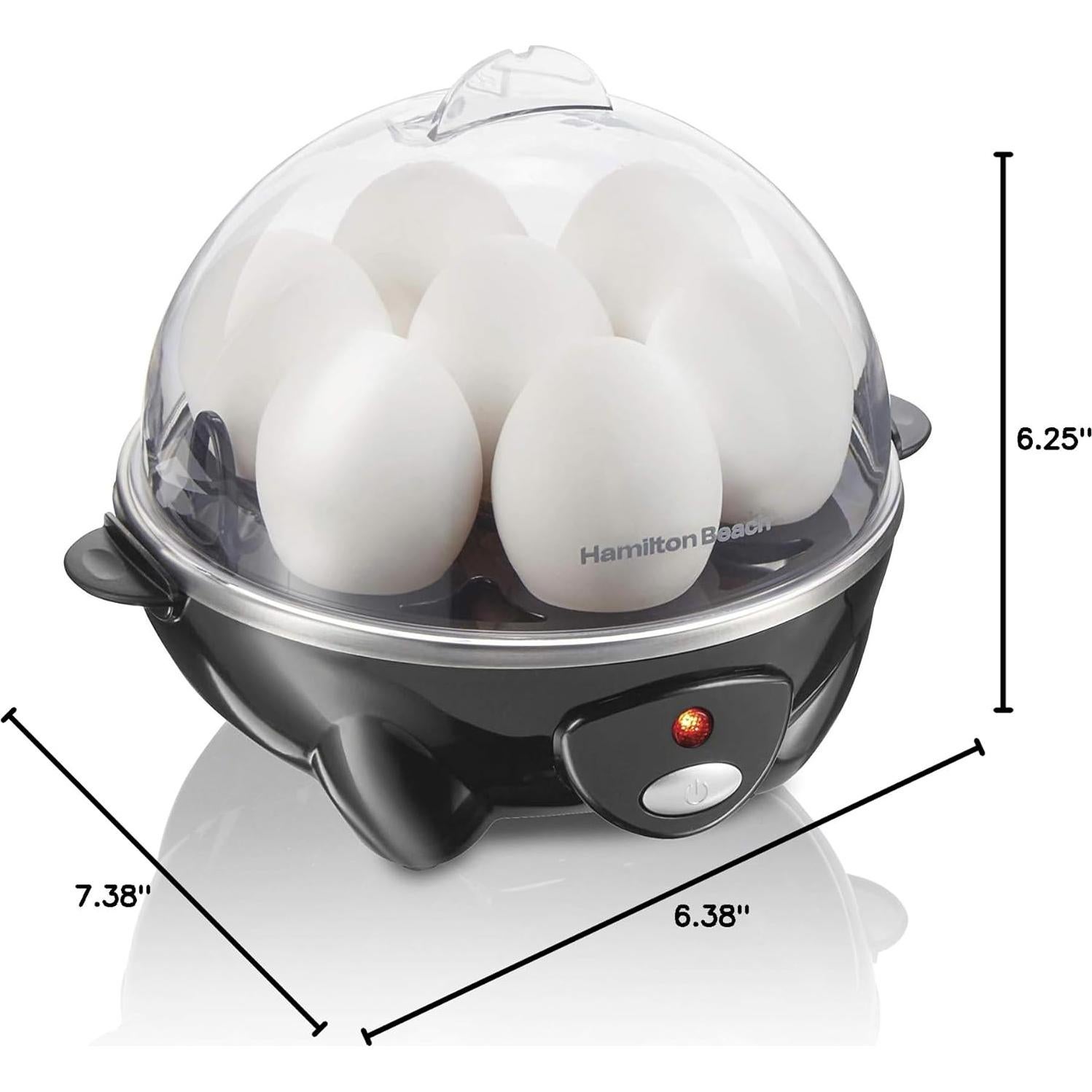 Cocinador de Huevos Hamilton Beach 3-en-1 Negro 7 Huevos