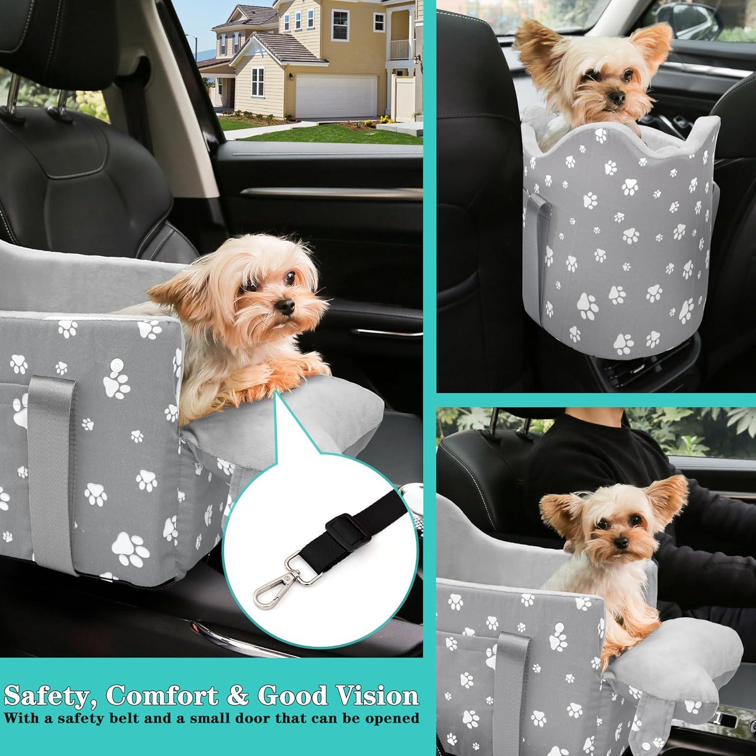 Asiento de Coche para Perros Cullaby Gris hasta 6.8 kg