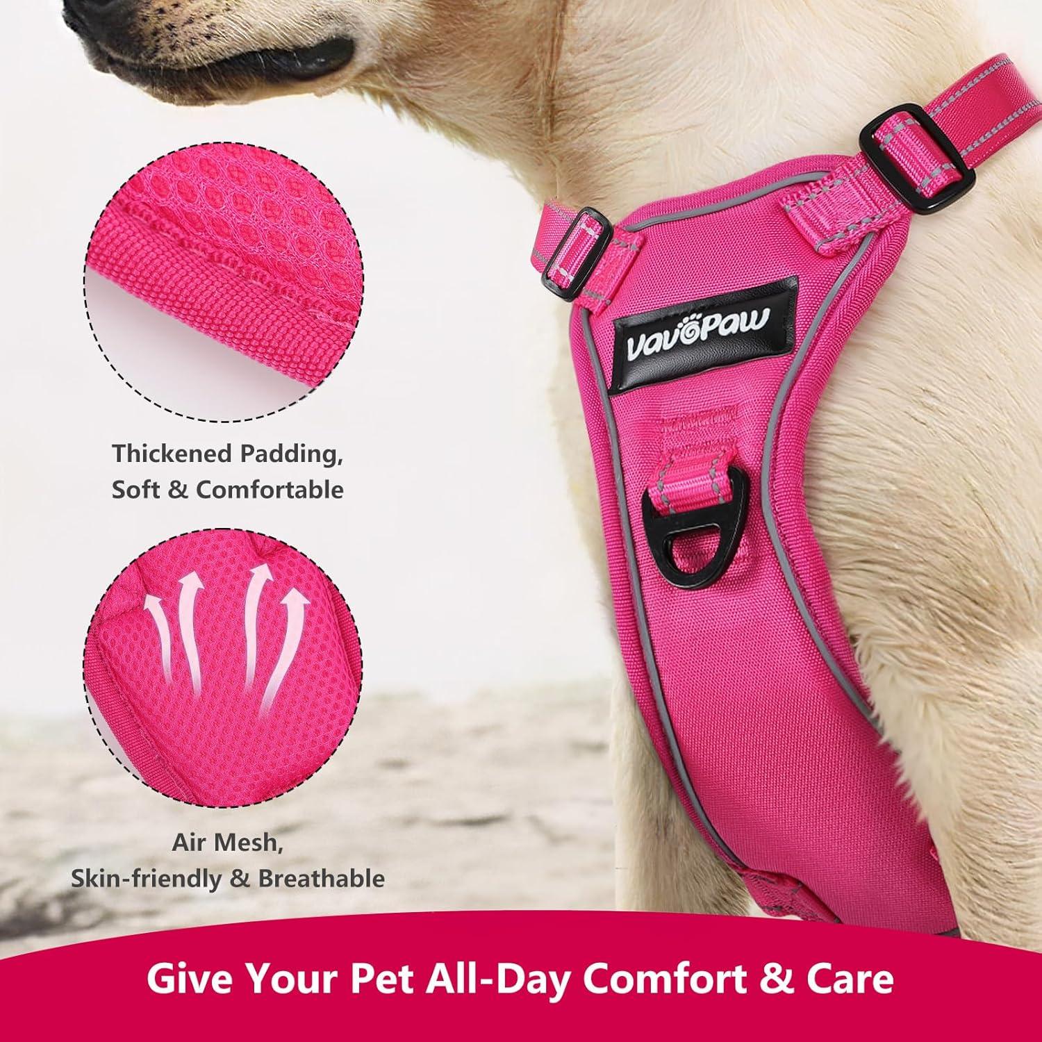 Arnés de Seguridad para Perros VavoPaw Rosa Talla S