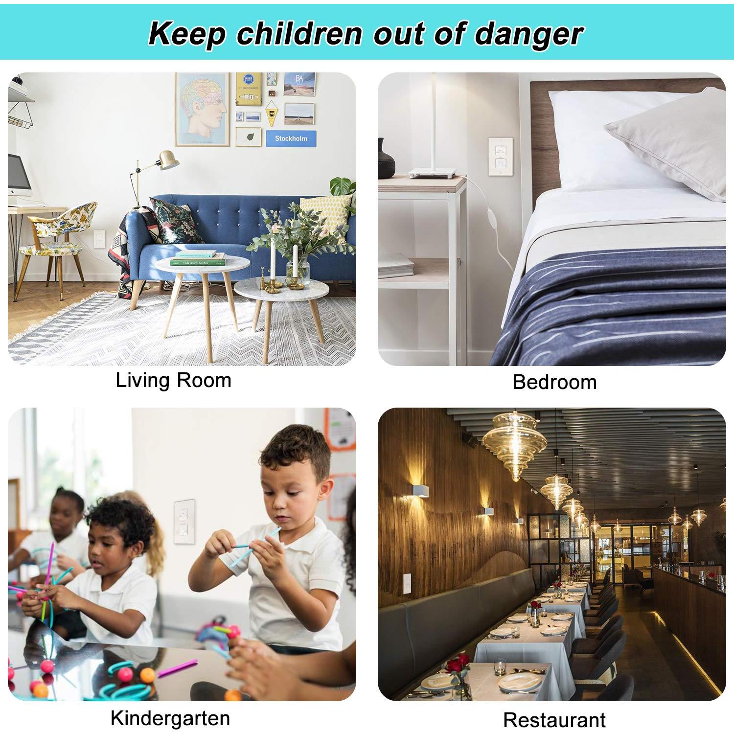 Cubiertas de Enchufes de Seguridad Infantil 55 Piezas ABS