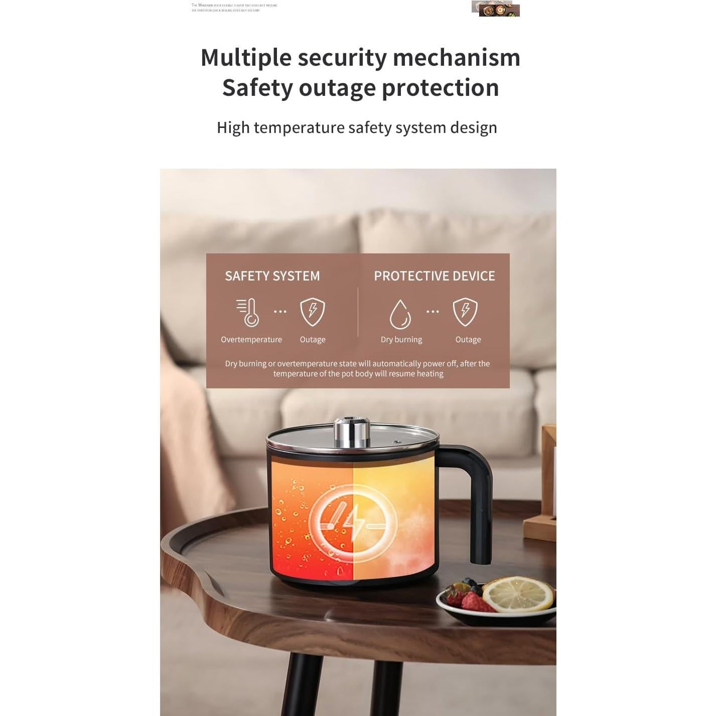 Olla Eléctrica WoGrig 1.8L Multifuncional para Fideos