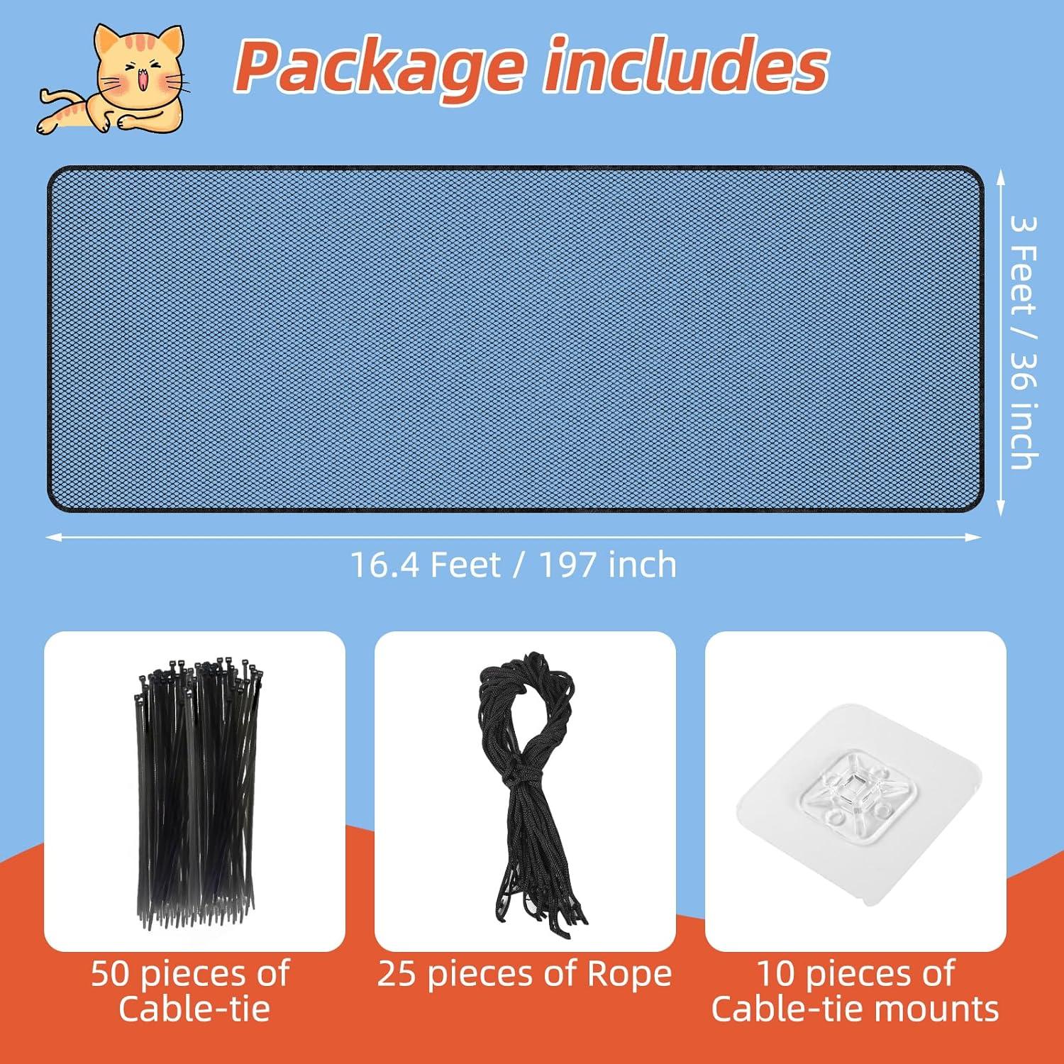 Red de Seguridad para Barandilla Dovesail 500x91 cm - Negro