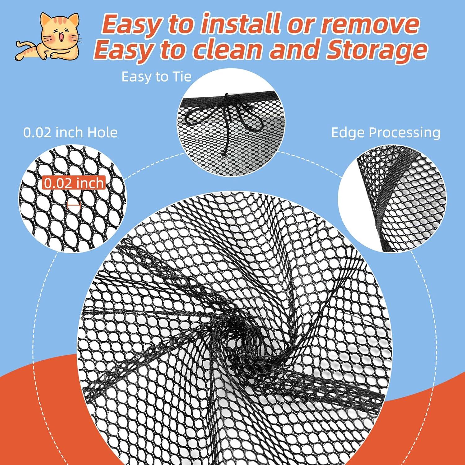 Red de Seguridad para Barandilla Dovesail 500x91 cm - Negro