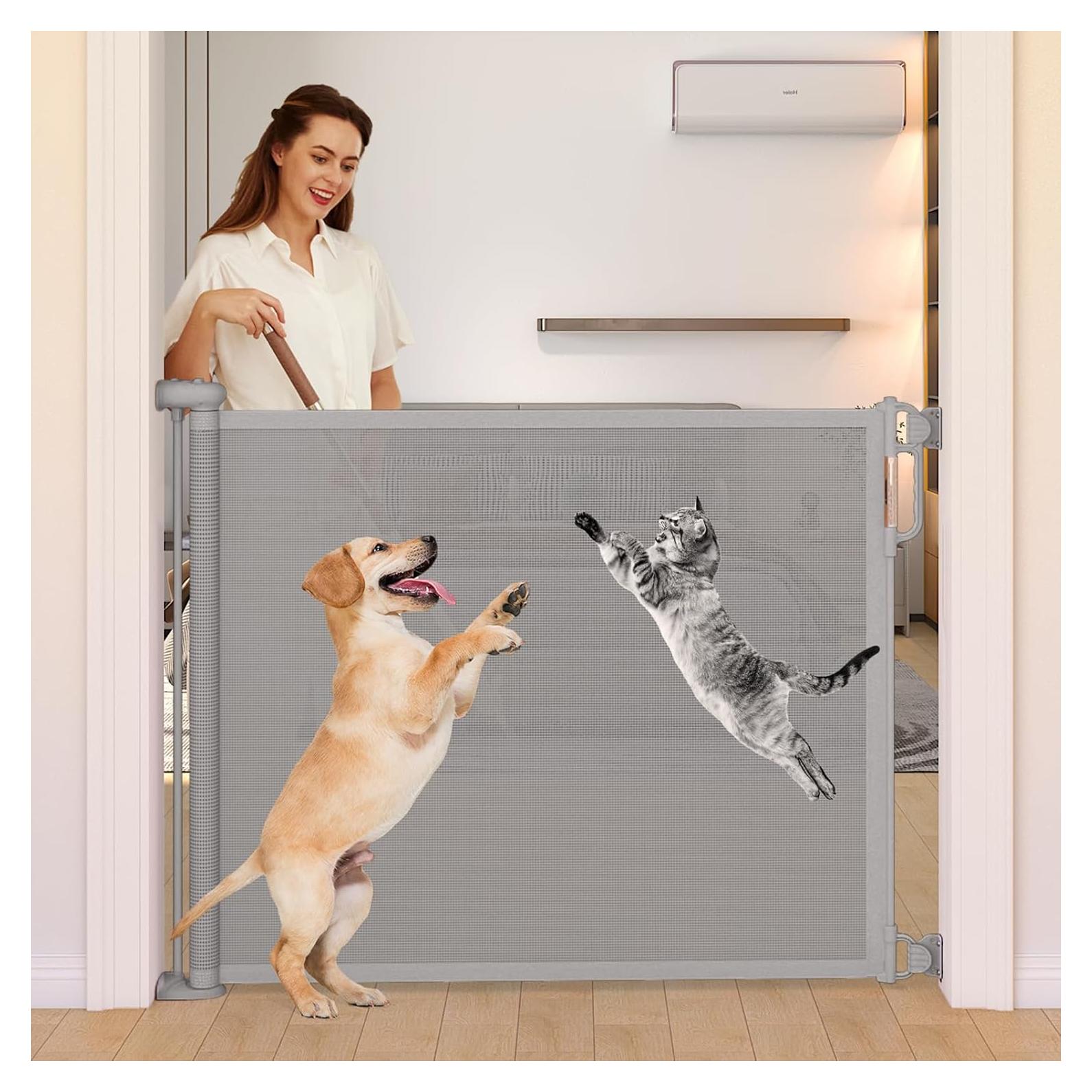 Puerta Retráctil para Bebés Momcozy 41x71 cm Negra