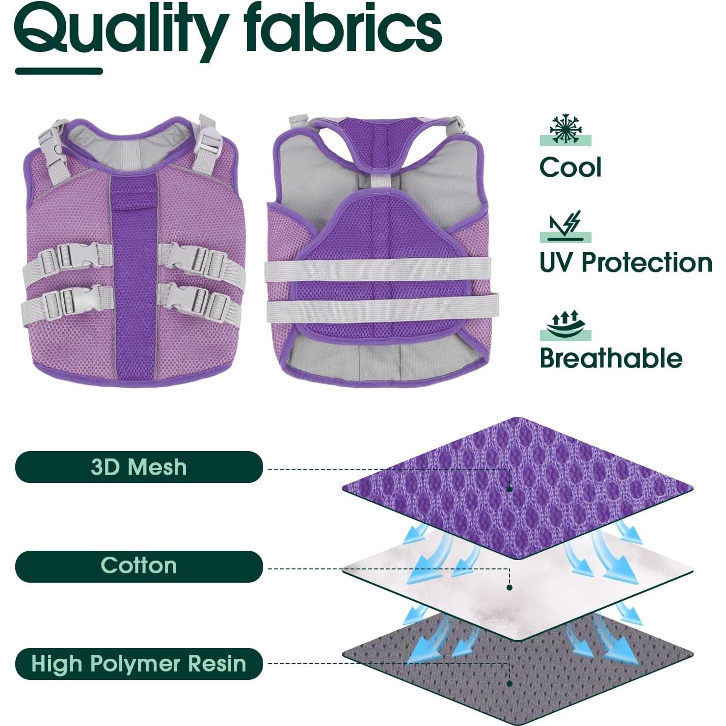 Chaleco Refrigerante Kuoser para Perros Morado XL