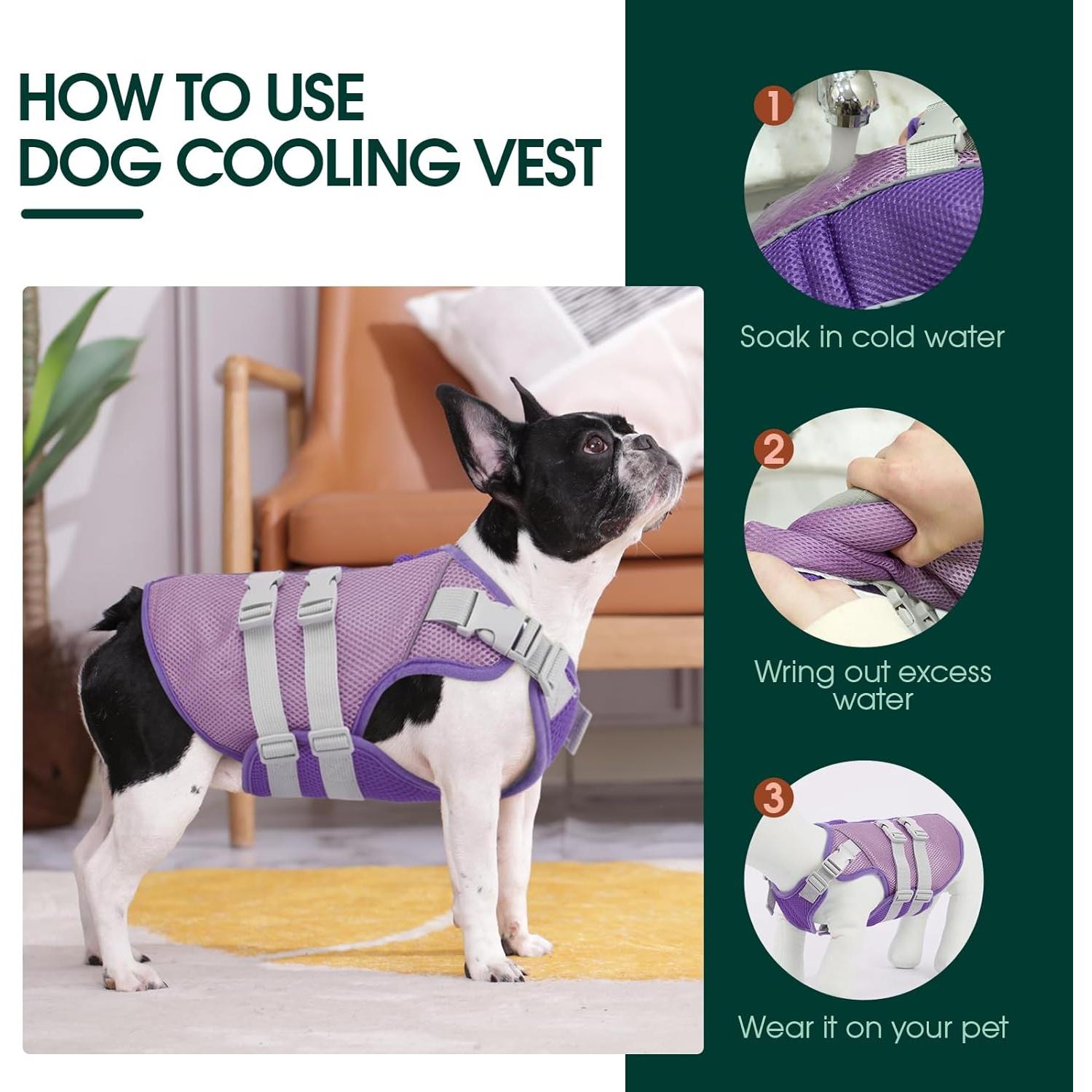 Chaleco Refrigerante Kuoser para Perros Morado XL