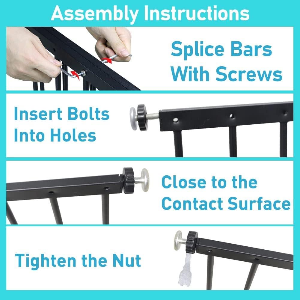 WAOWAO Protectores de Ventana Seguridad Niños 92-156 cm Negro