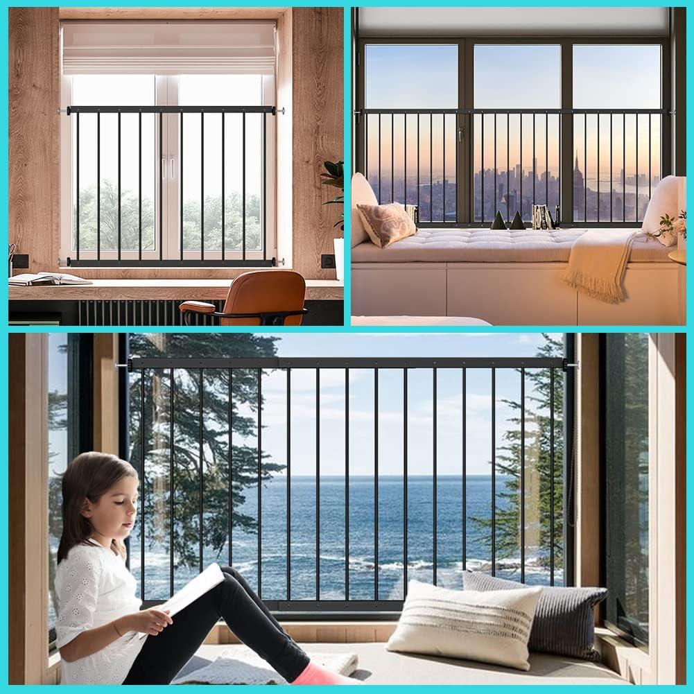 WAOWAO Protectores de Ventana Seguridad Niños 92-156 cm Negro