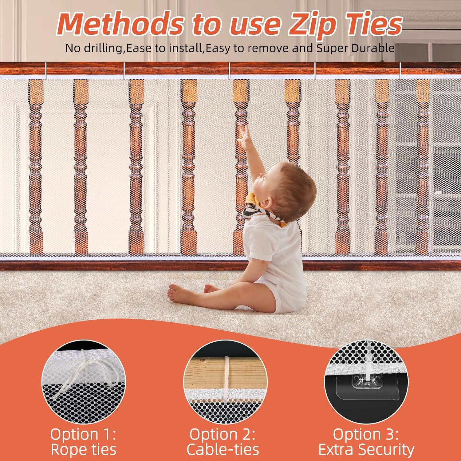 Red de Seguridad para Barandillas Dovesail 457x91 cm Blanca