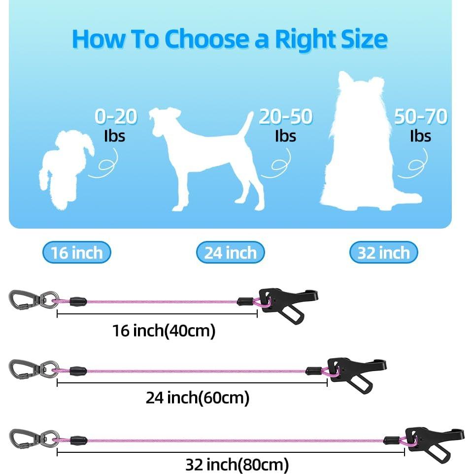 Arnés de Cinturón de Seguridad para Perros MiaoChuai 60 cm