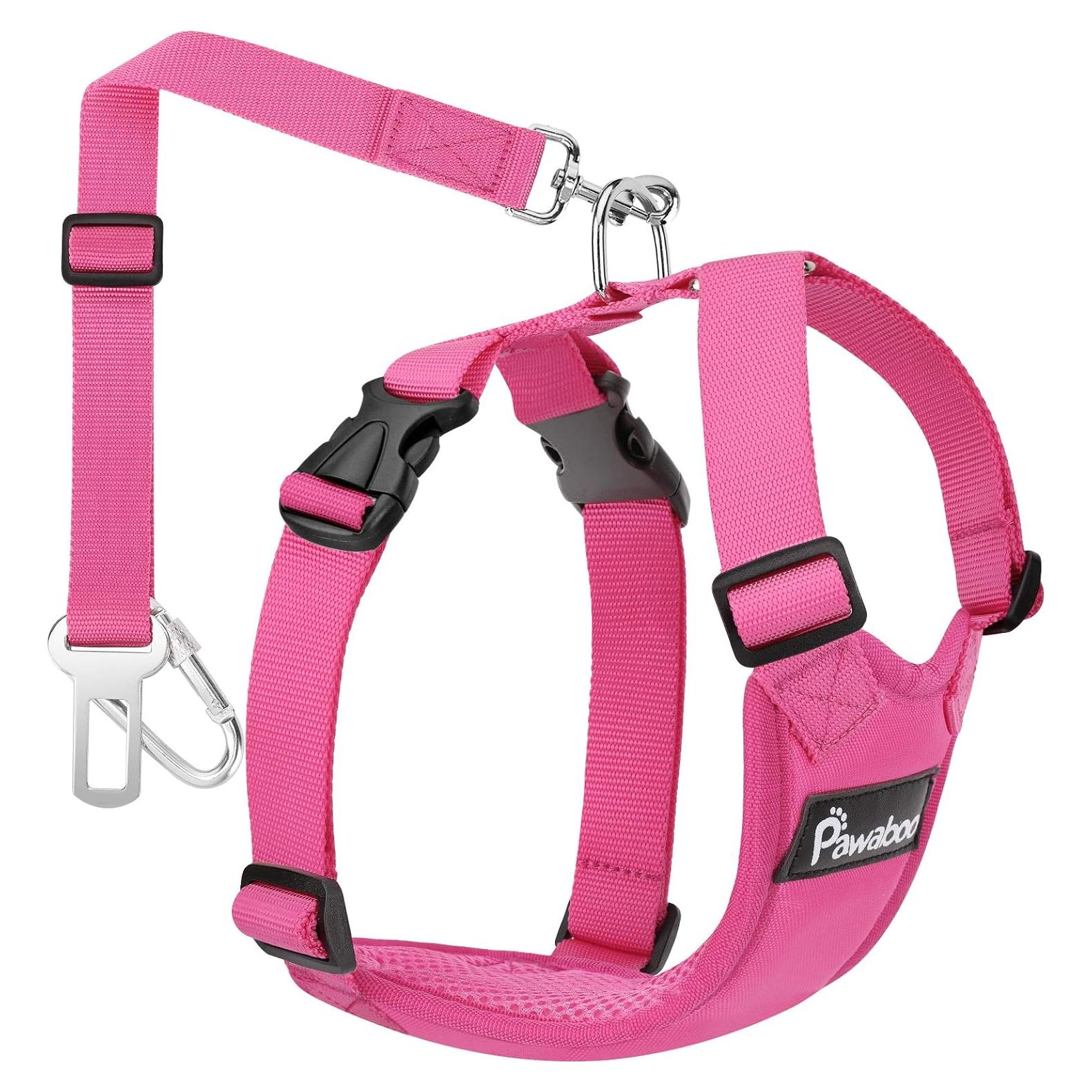 Arnés de Seguridad Pawaboo para Perros Grande Rojo