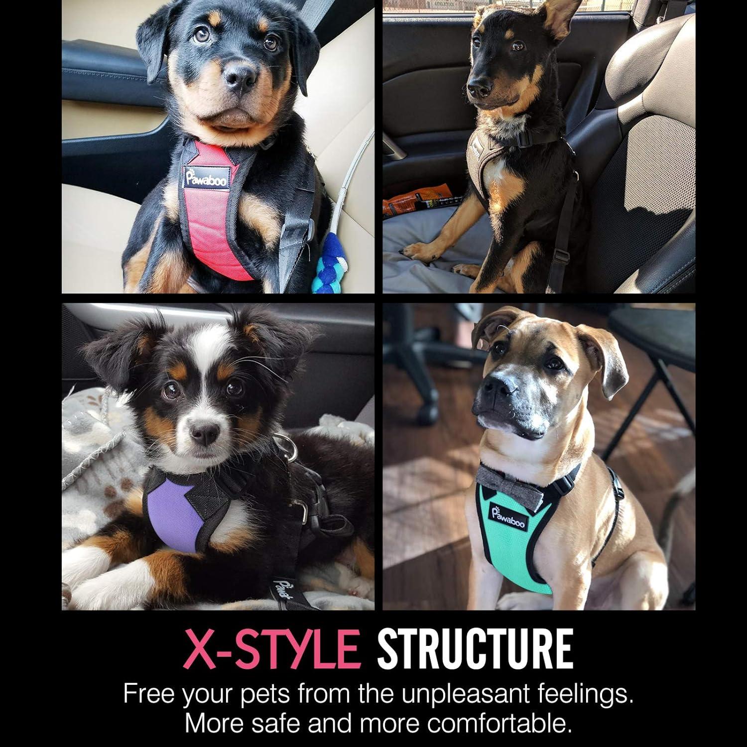 Arnés de Seguridad Pawaboo para Perros Grande Rojo