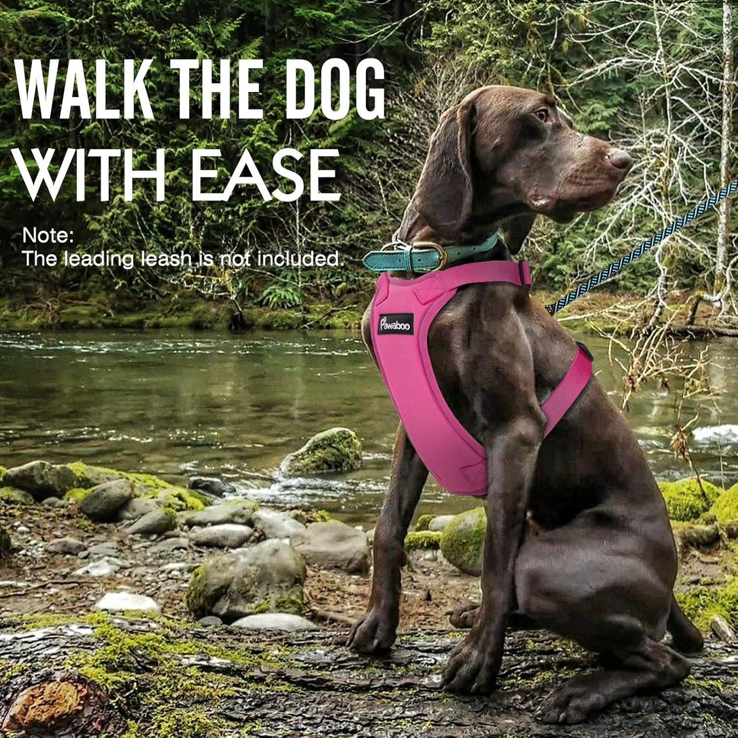 Arnés de Seguridad Pawaboo para Perros Grande Rojo