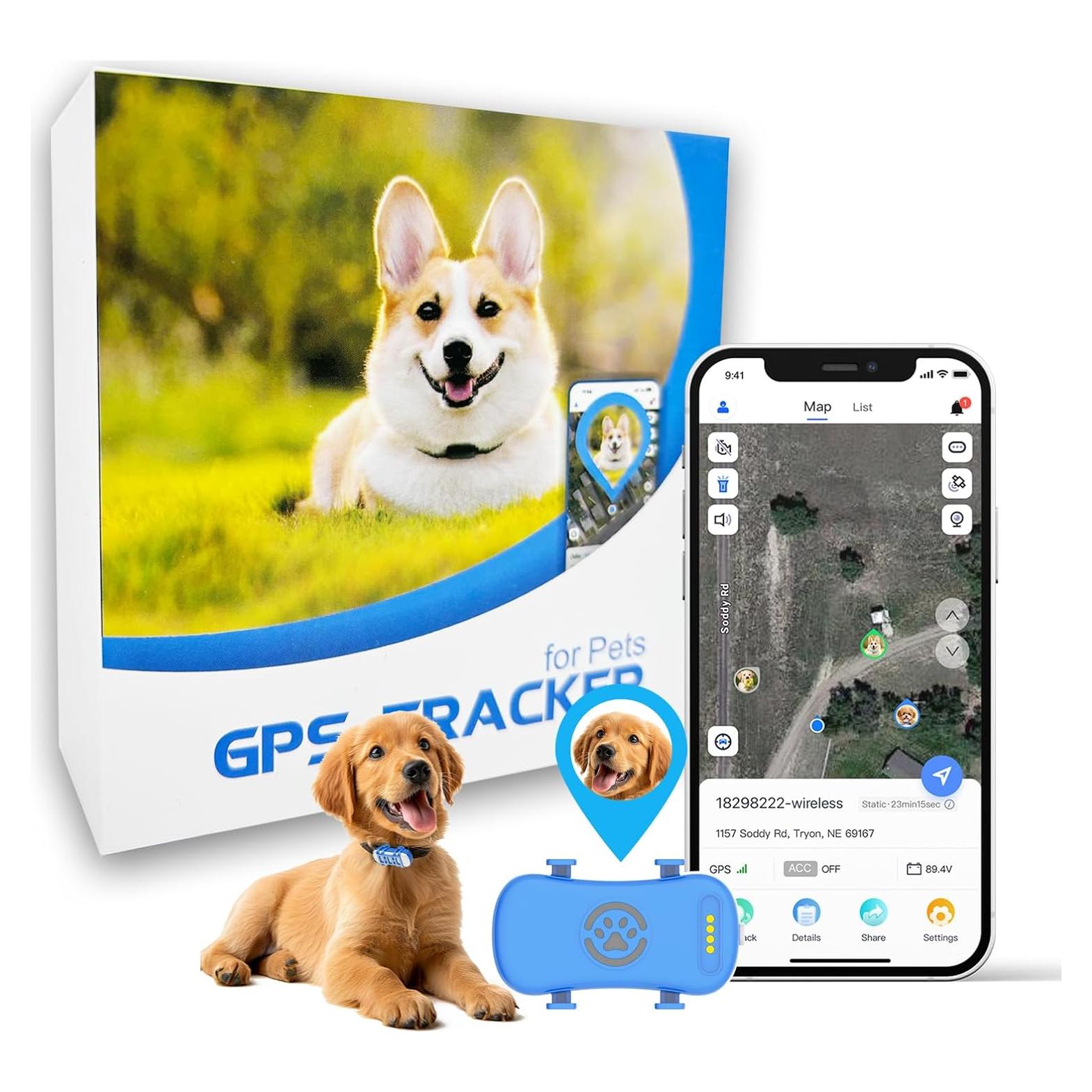 Rastreador GPS para Perros Wanwaytech con Geo-Cerca y Luz