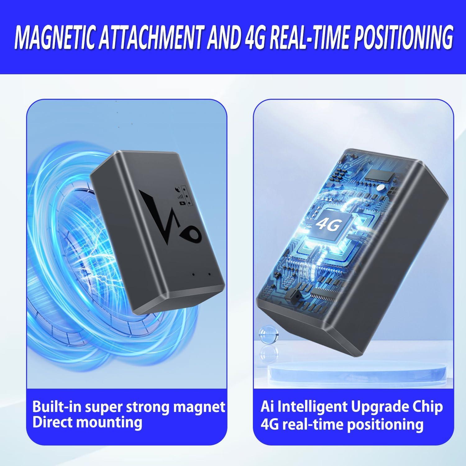 Rastreador GPS Quvjd 4G Magnético Vehículos Niños Perros