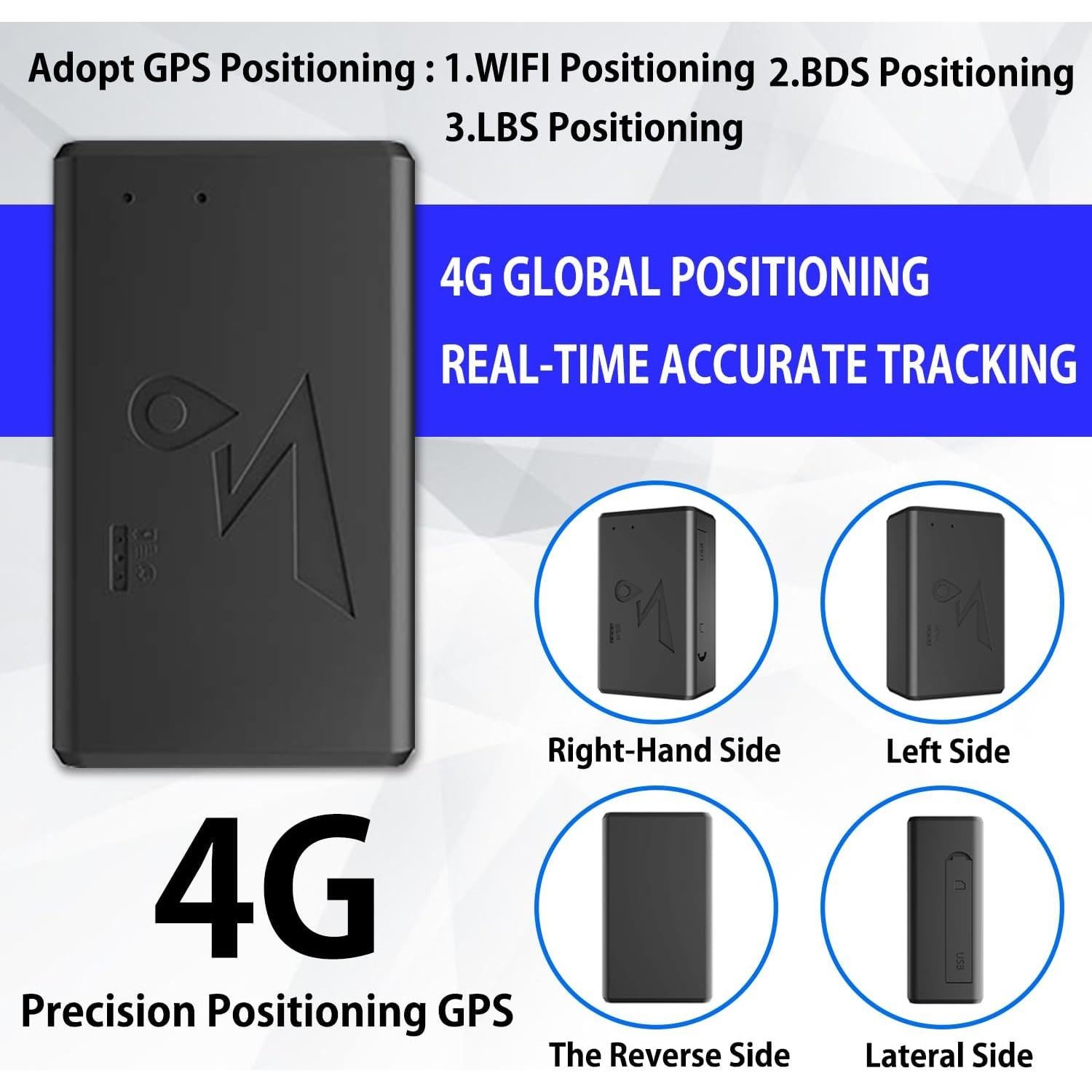 Rastreador GPS Quvjd 4G Magnético Vehículos Niños Perros
