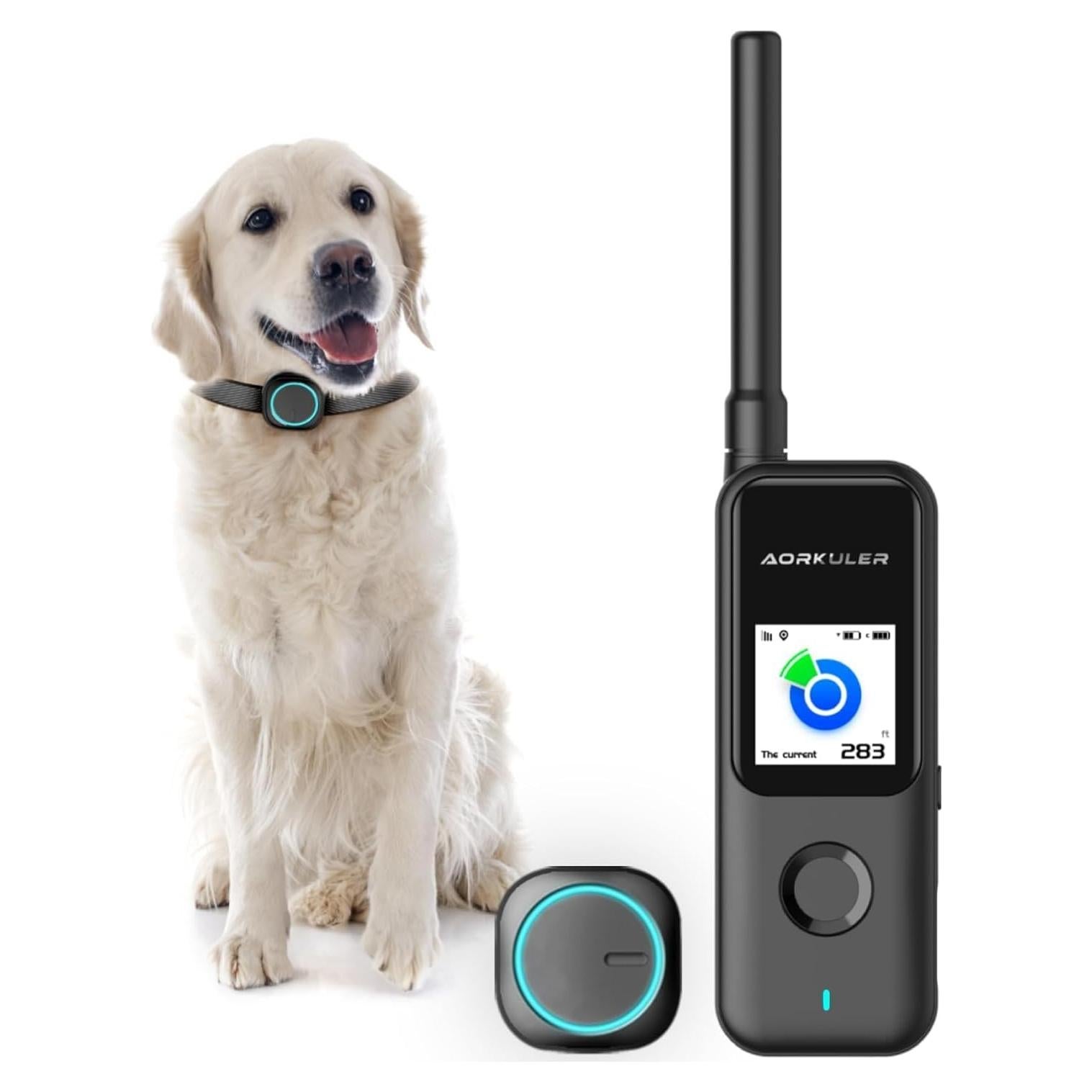 Rastreador GPS Aorkuler para Perros Sin Cuota Mensual Negro