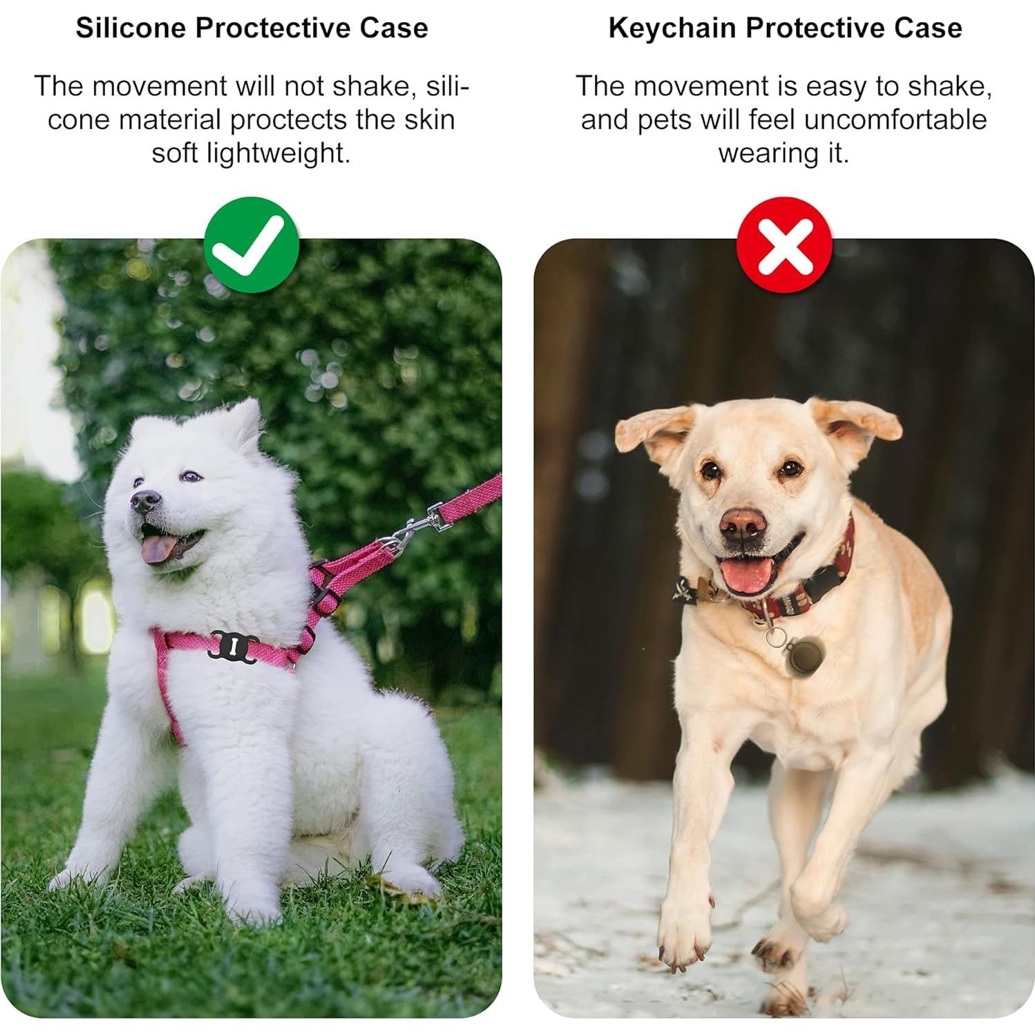 Soporte para Collar de Perro Airtag Dlenp Negro Silicona