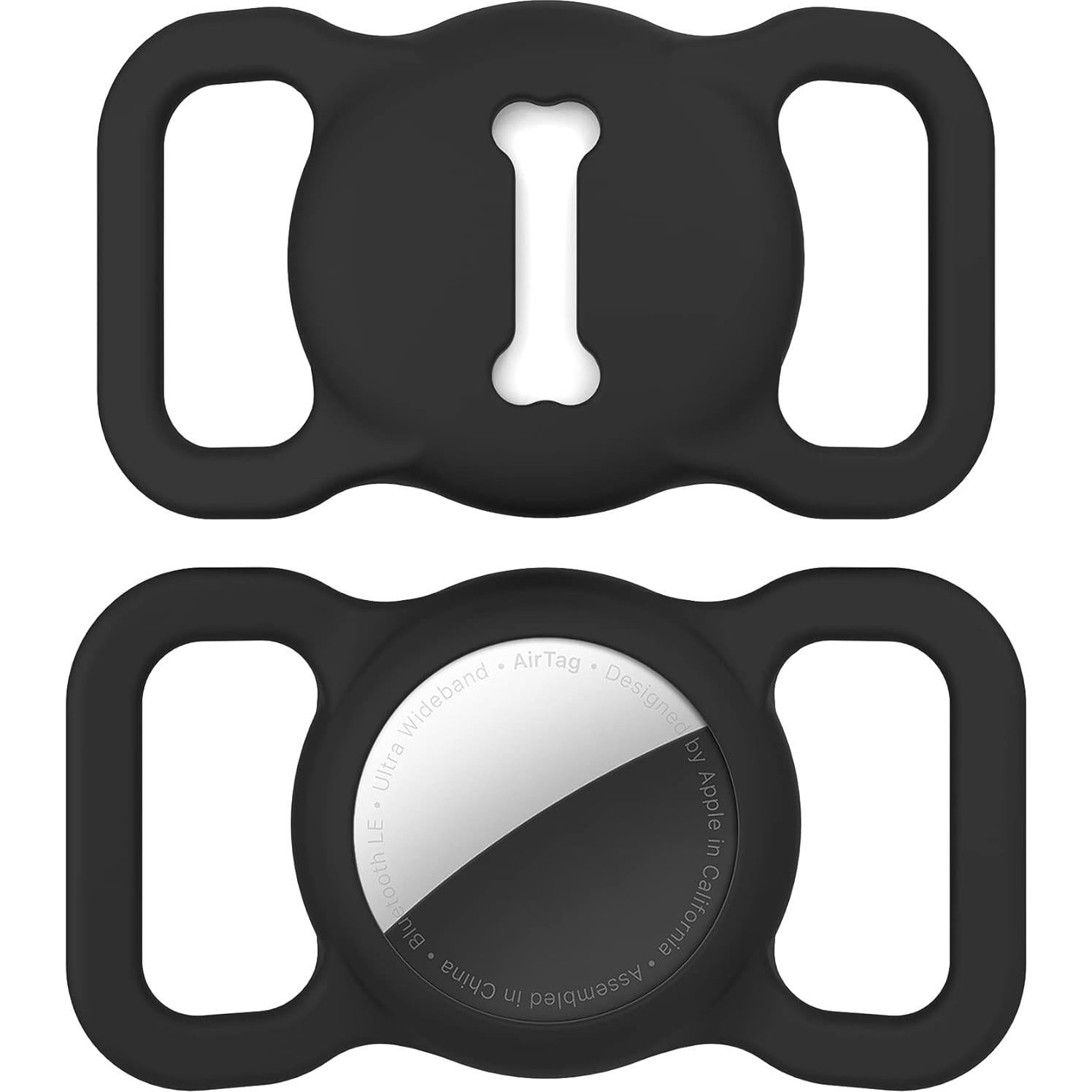 Soporte para Collar de Perro Airtag Dlenp Negro Silicona