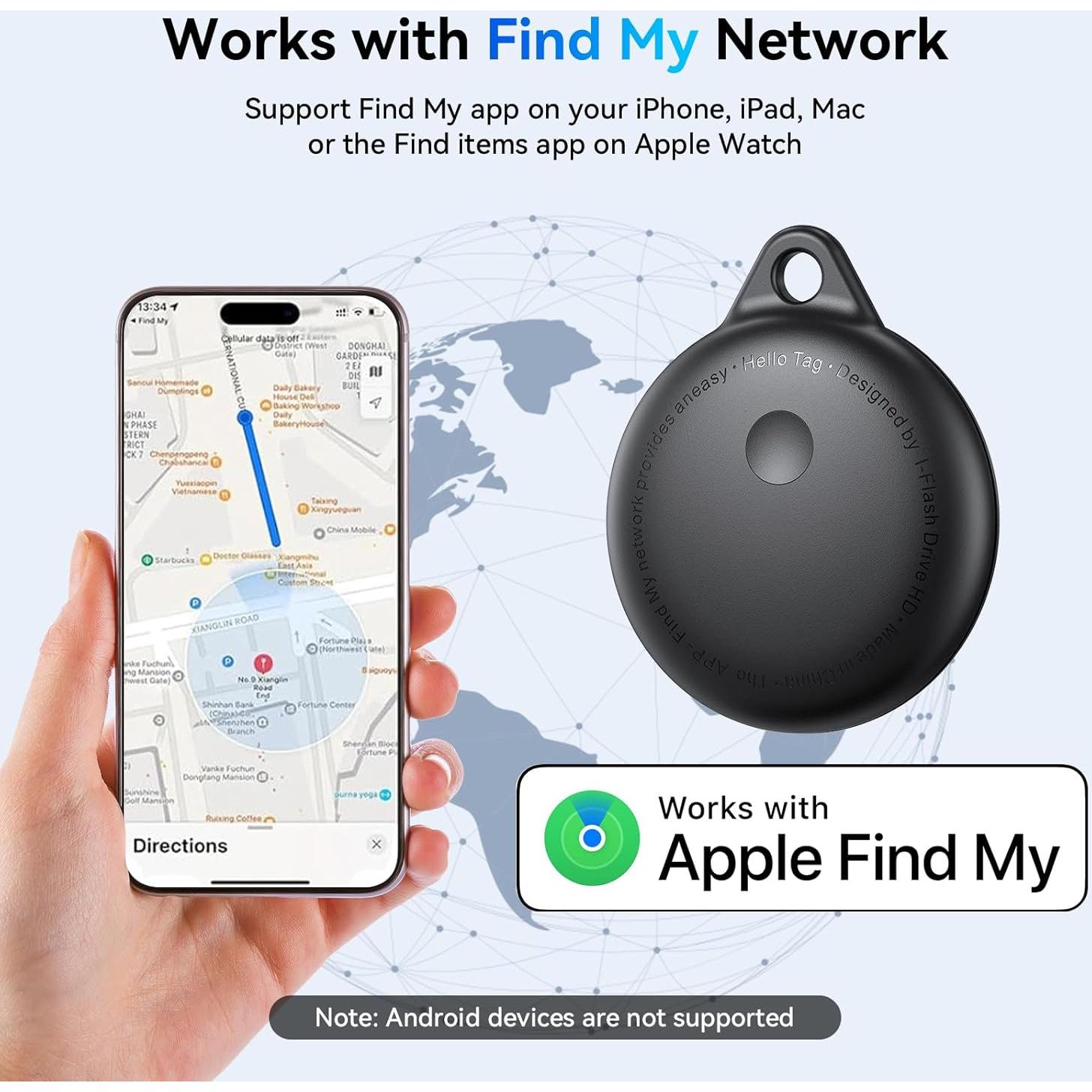 Rastreador Bluetooth Inteligente Delumu 4 Pack Impermeable