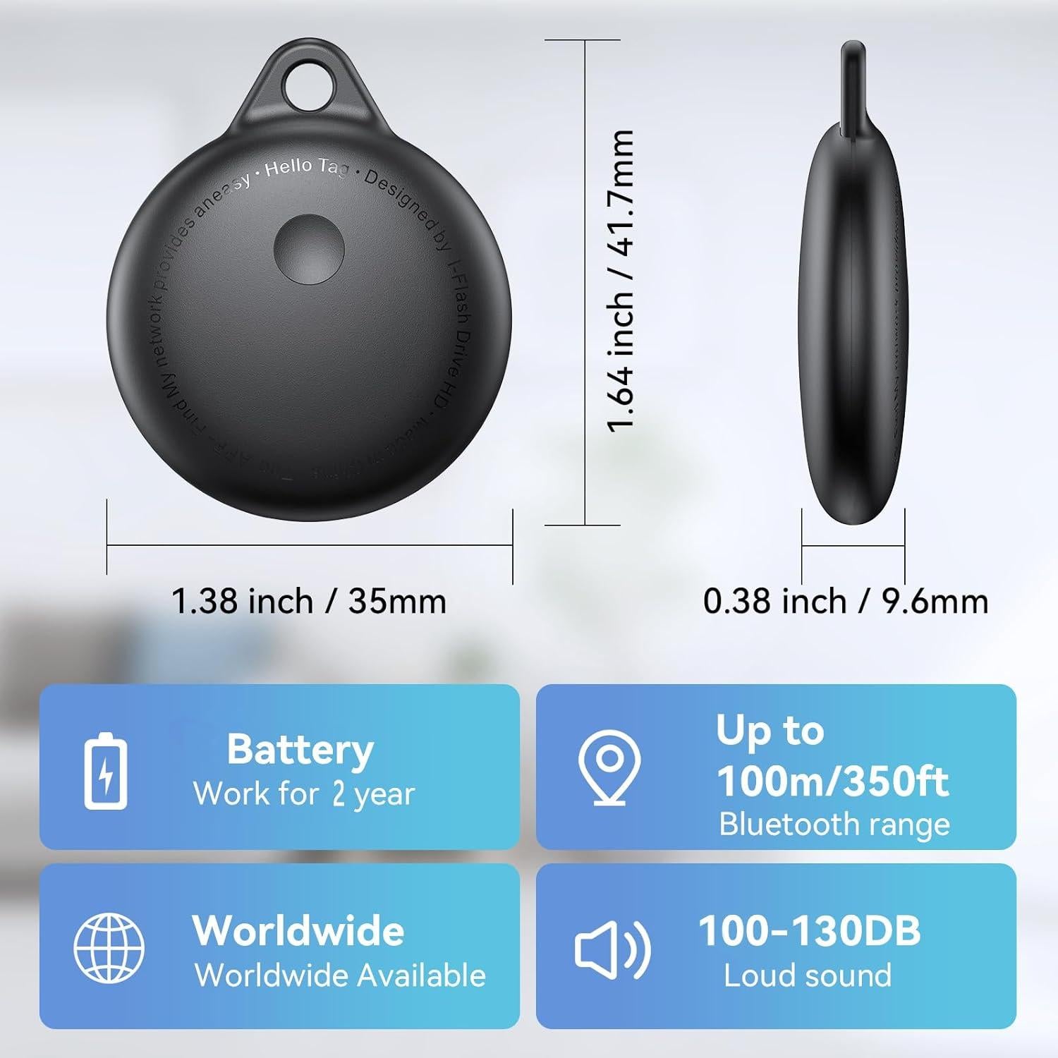 Rastreador Bluetooth Inteligente Delumu 4 Pack Impermeable