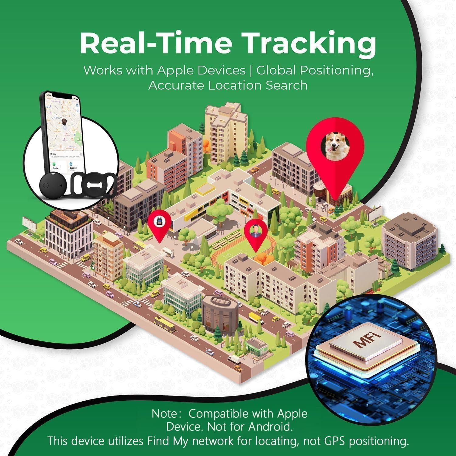 Rastreador de Mascotas Veeind para iOS Negro Sin GPS