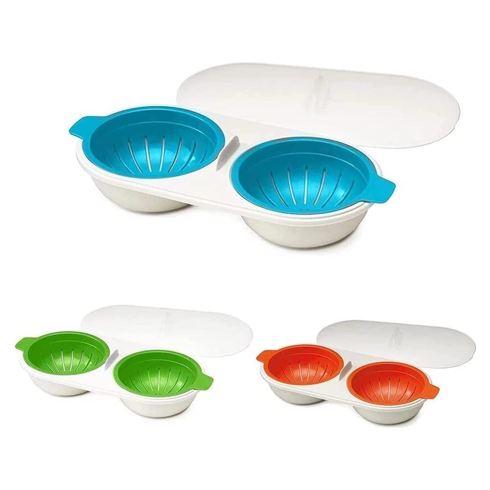 Hervidor de Huevos para Microondas WWLUCKY Doble Silicona 236ml