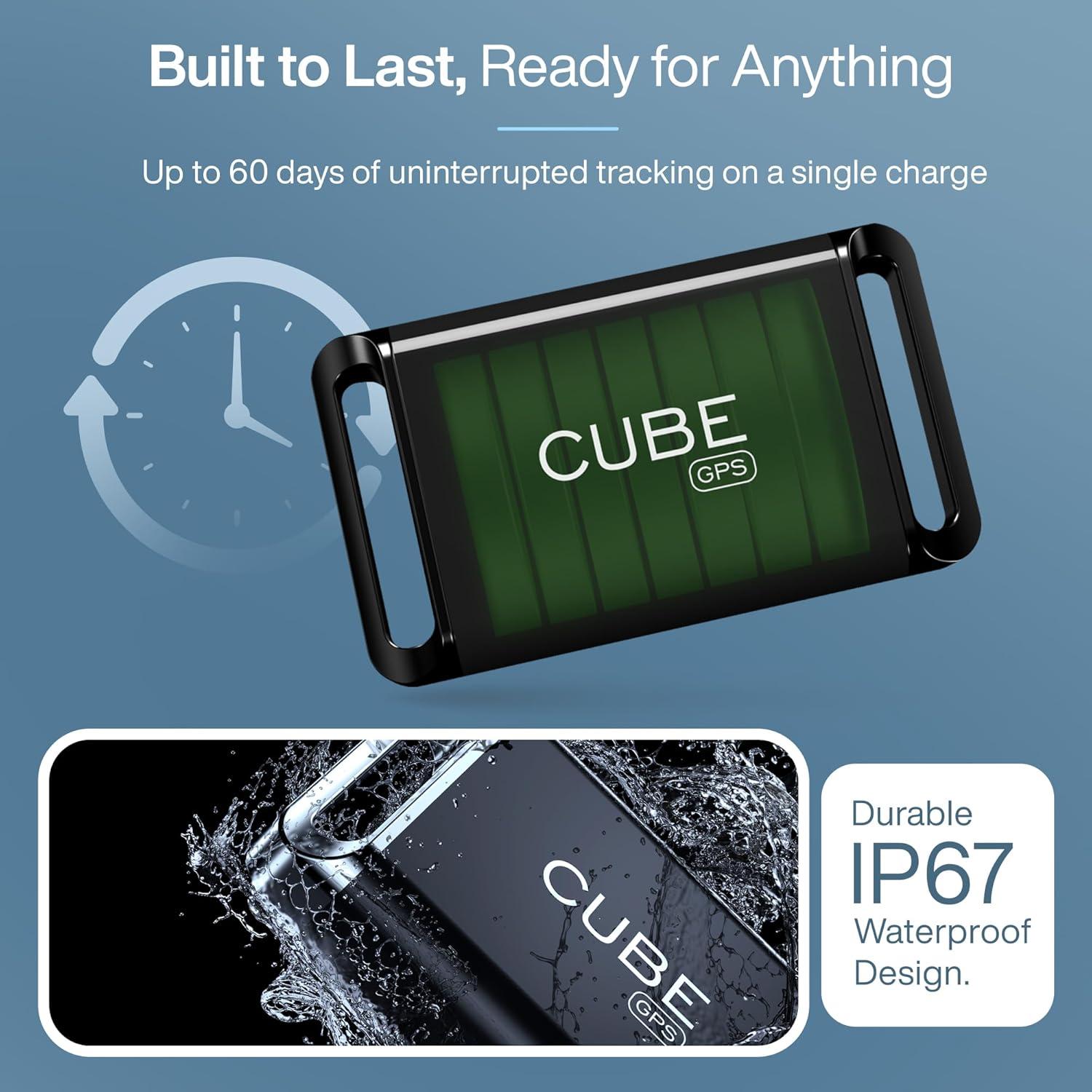 Rastreador GPS Cube para Vehículos y Mascotas - Negro