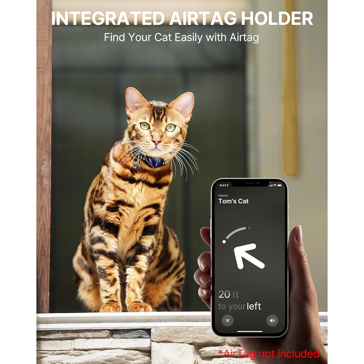 Collar para Gato con Soporte Airtag Typecase Negro 20g