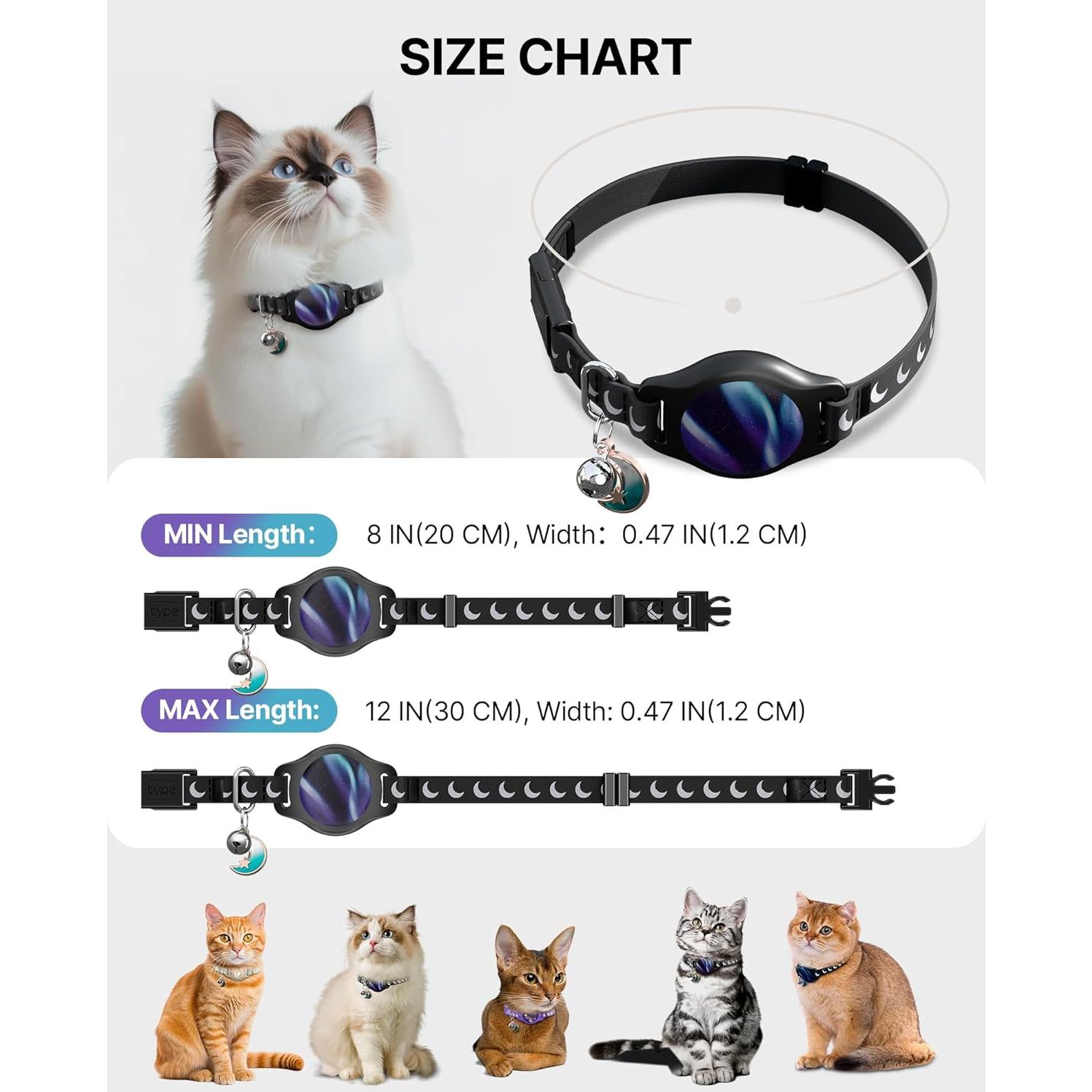 Collar para Gato con Soporte Airtag Typecase Negro 20g
